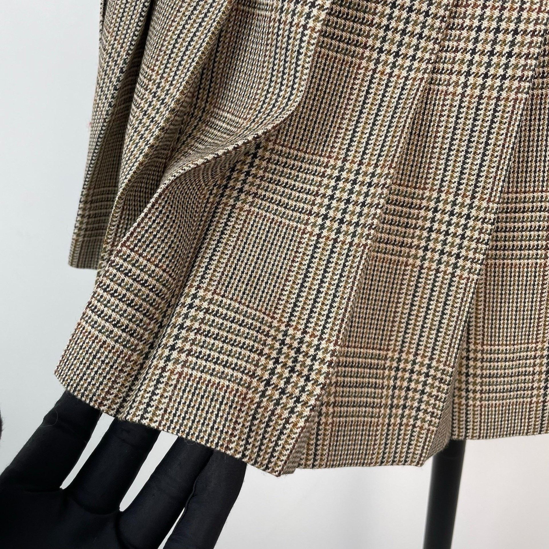Miu Miu Miu Miu Wool Plaid Brown Skirt 38 Women Size 38" / US 16 / IT 52 - 8 Thumbnail