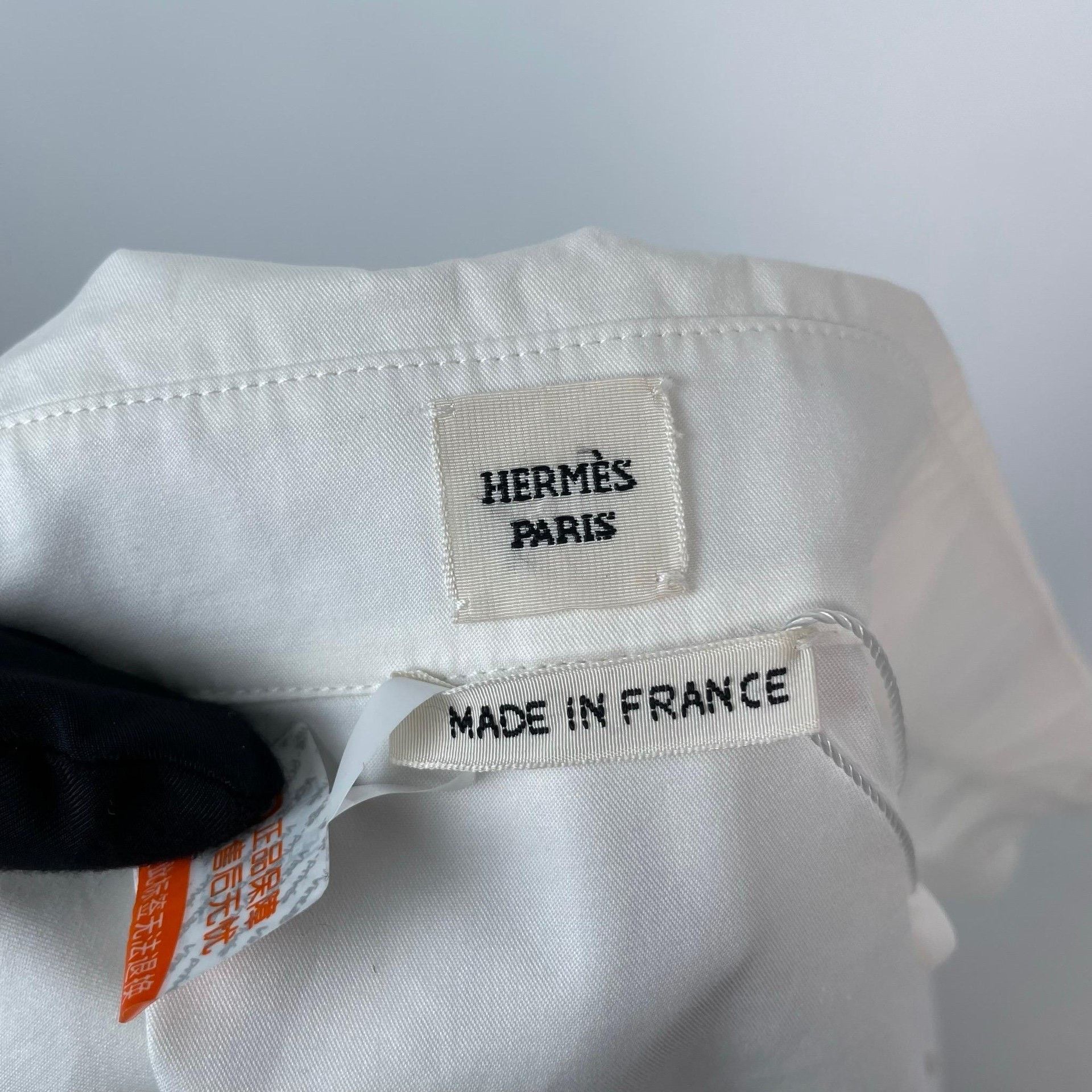 Hermes Hermes White Button Up 38 Women Size S / US 4 / IT 40 - 6 Thumbnail