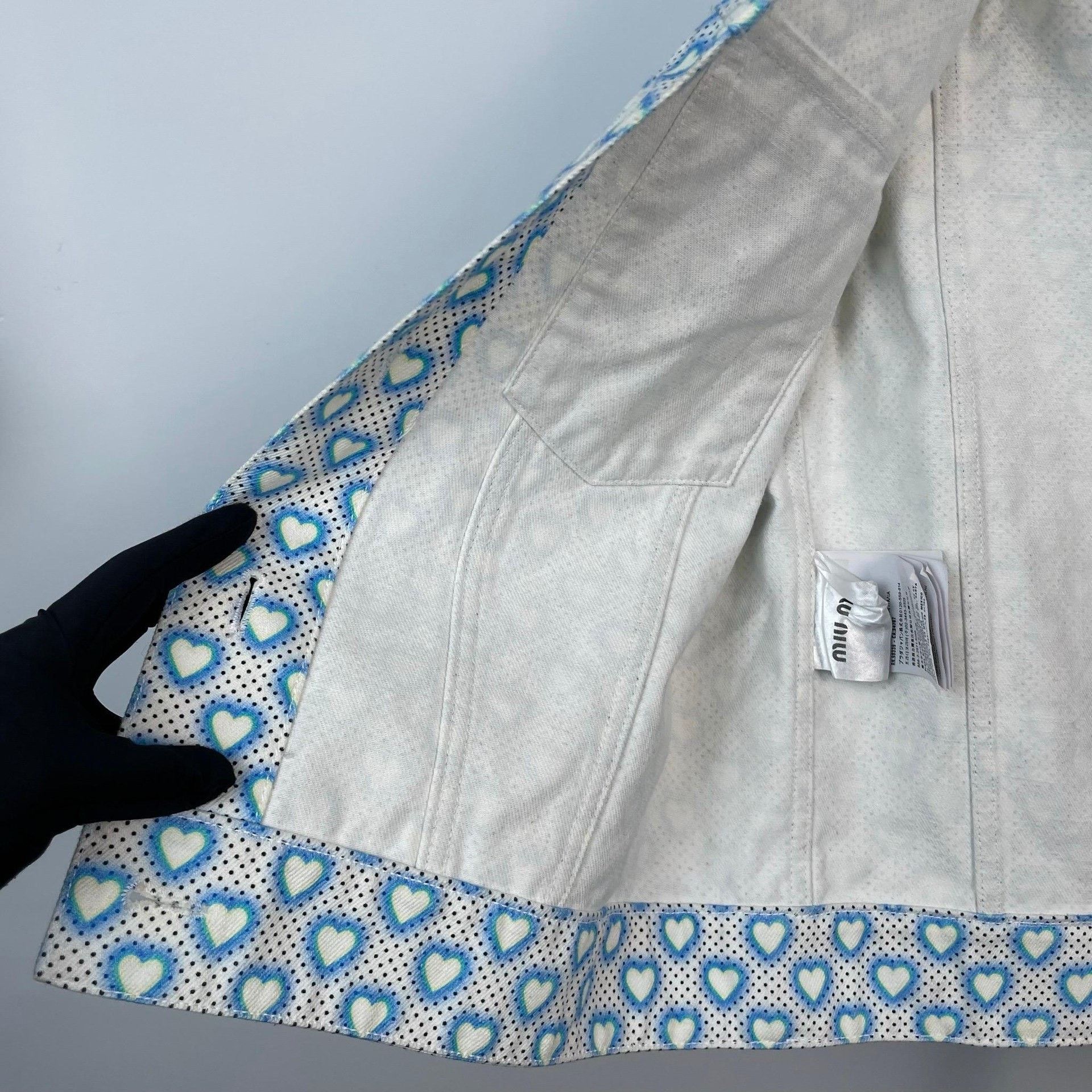 Miu Miu Miu Miu Denim Graphic Blue Jacket 38 Women Size S / US 4 / IT 40 - 5 Thumbnail