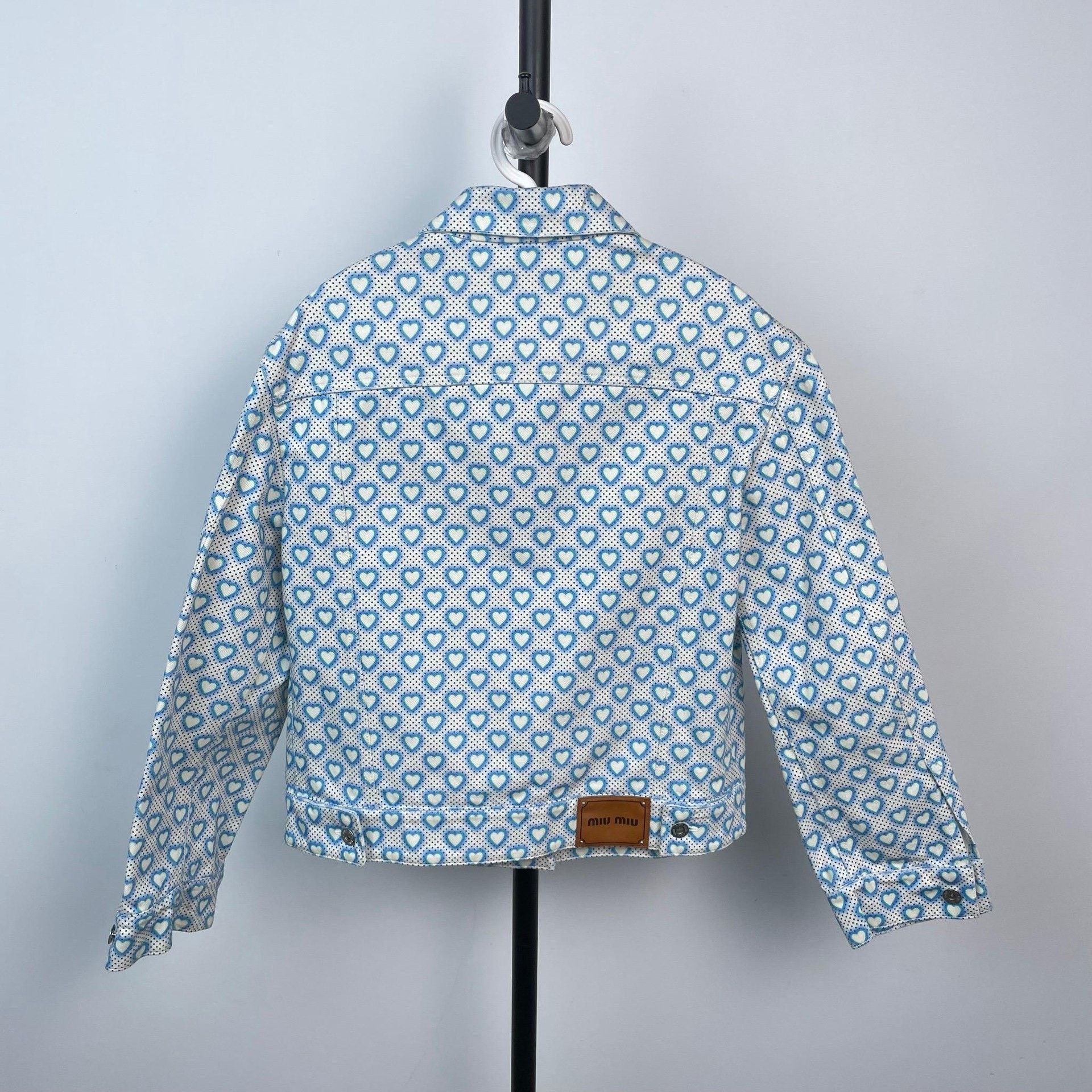 Miu Miu Miu Miu Denim Graphic Blue Jacket 38 Women Size S / US 4 / IT 40 - 2 Thumbnail