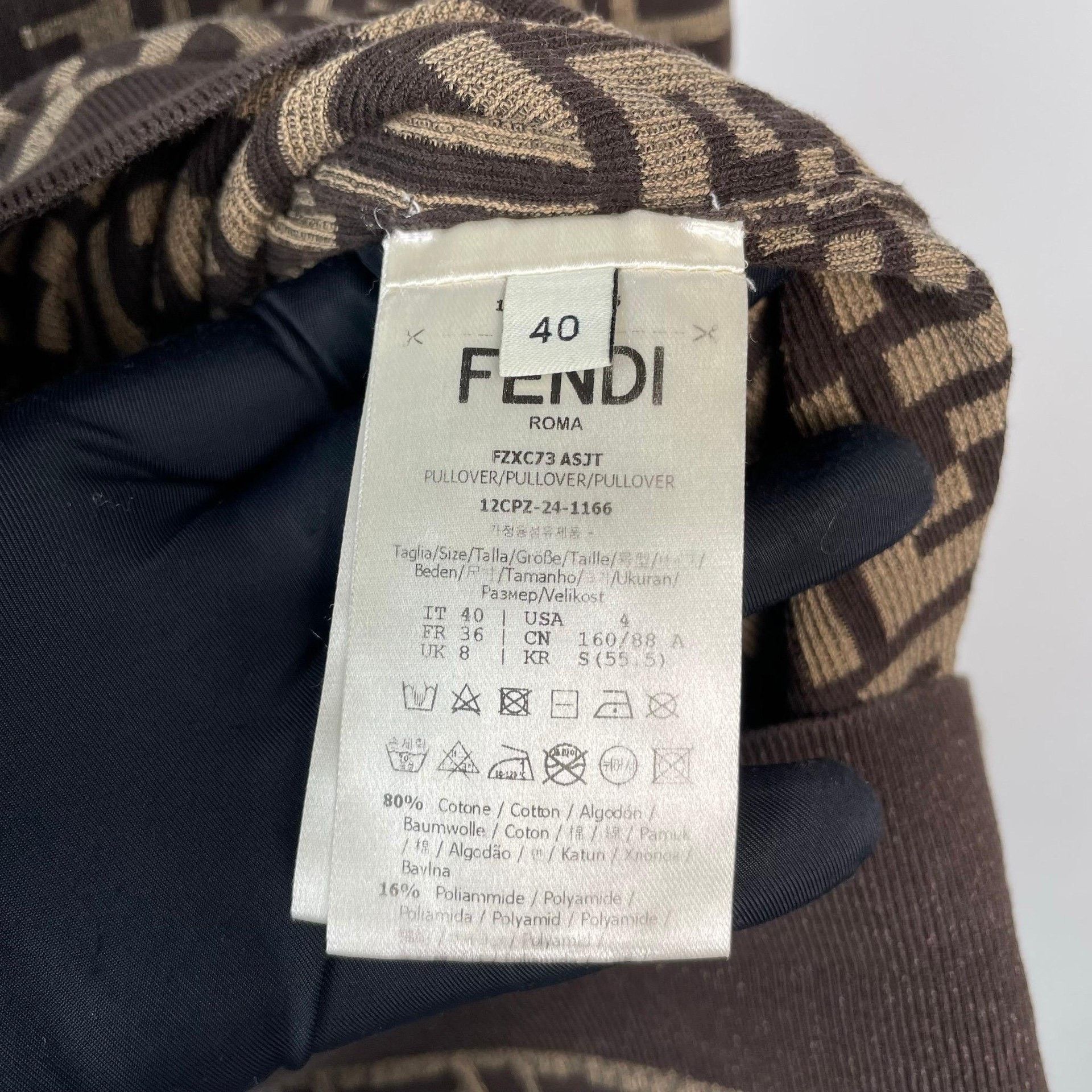 Fendi Fendi Knit Brown Sweater 40 Men Size US M / EU 48-50 / 2 - 6 Thumbnail