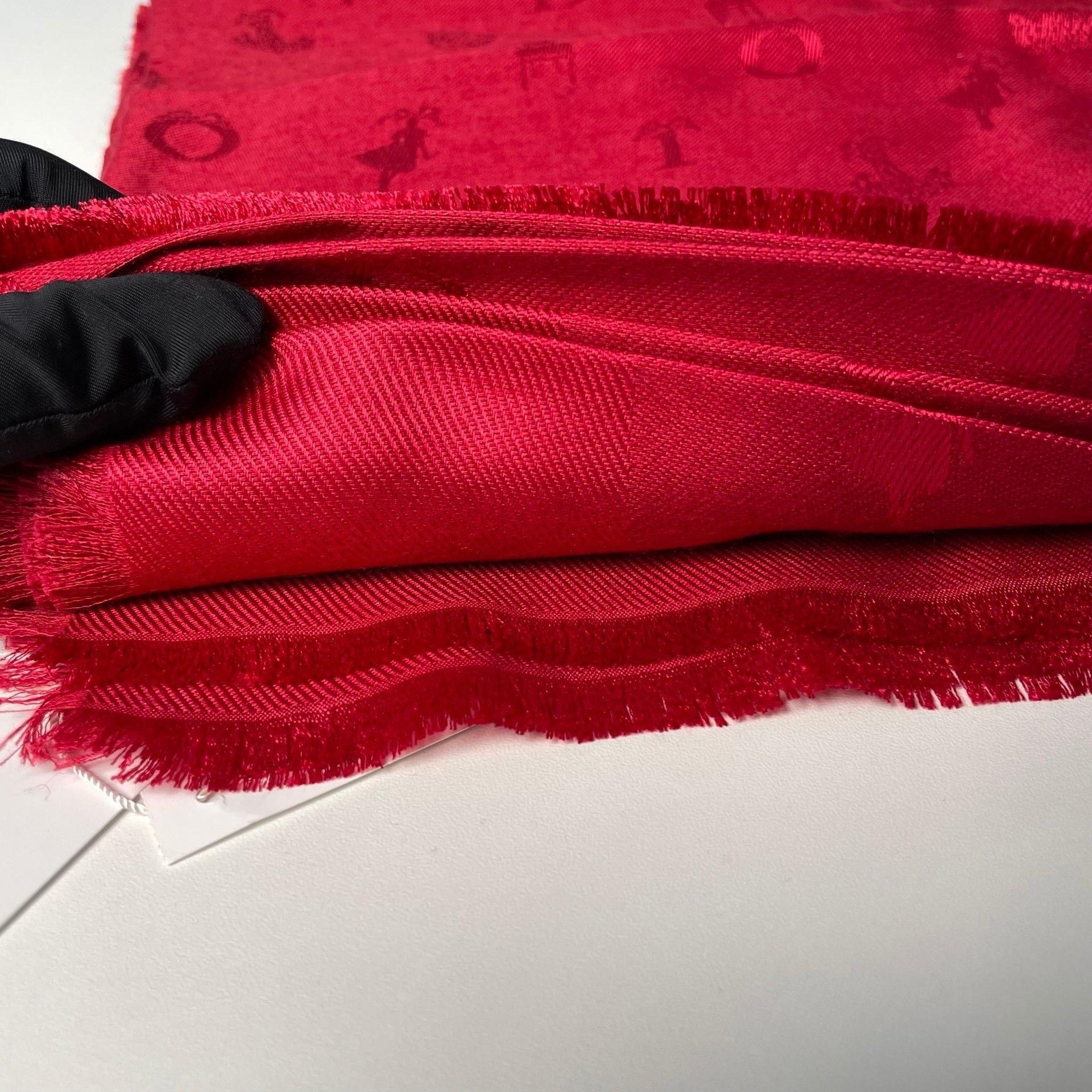 Dior Dior Embroidered Red Scarf M Men Size ONE SIZE - 5 Thumbnail