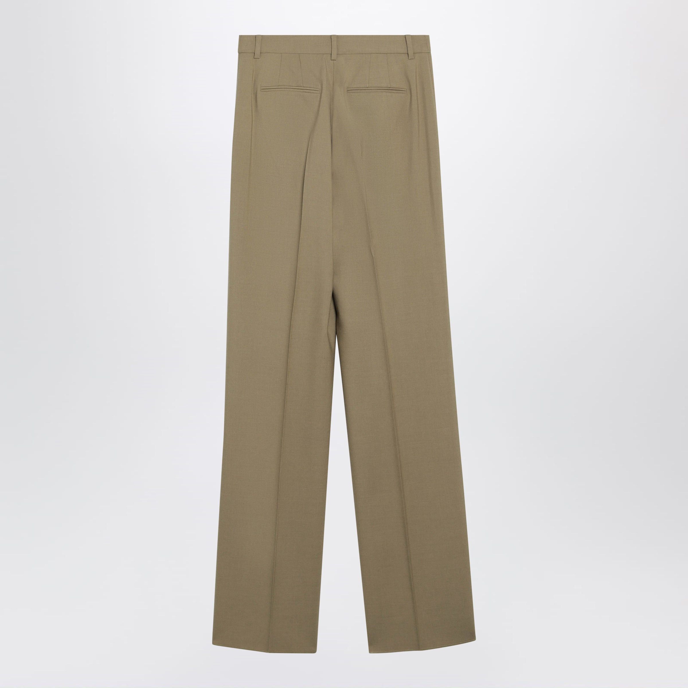 Max Mara Max Mara Wide-Leg Trousers In Camel Wool And Silk Poplin Size 30" / US 8 / IT 44 - 2 Thumbnail