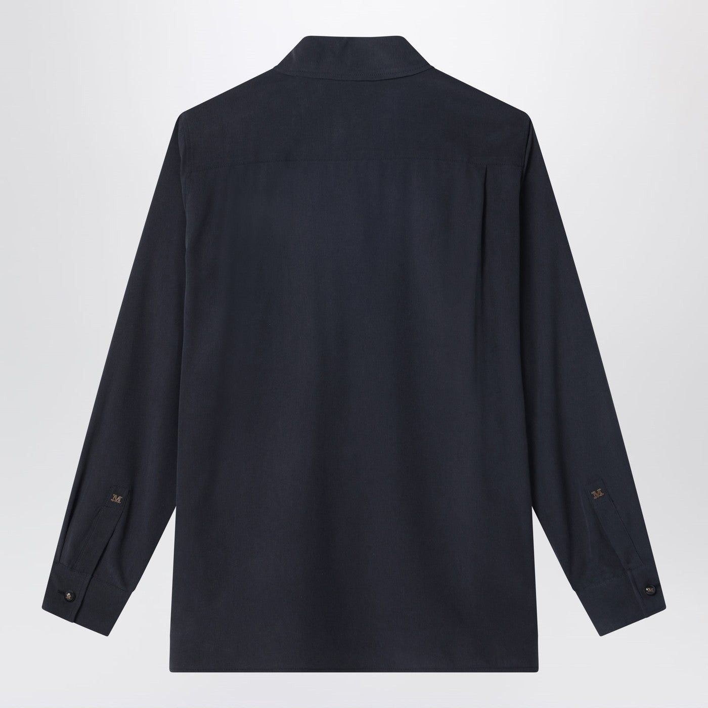Max Mara Max Mara Blue Silk Shirt Size L / US 10 / IT 46 - 2 Thumbnail