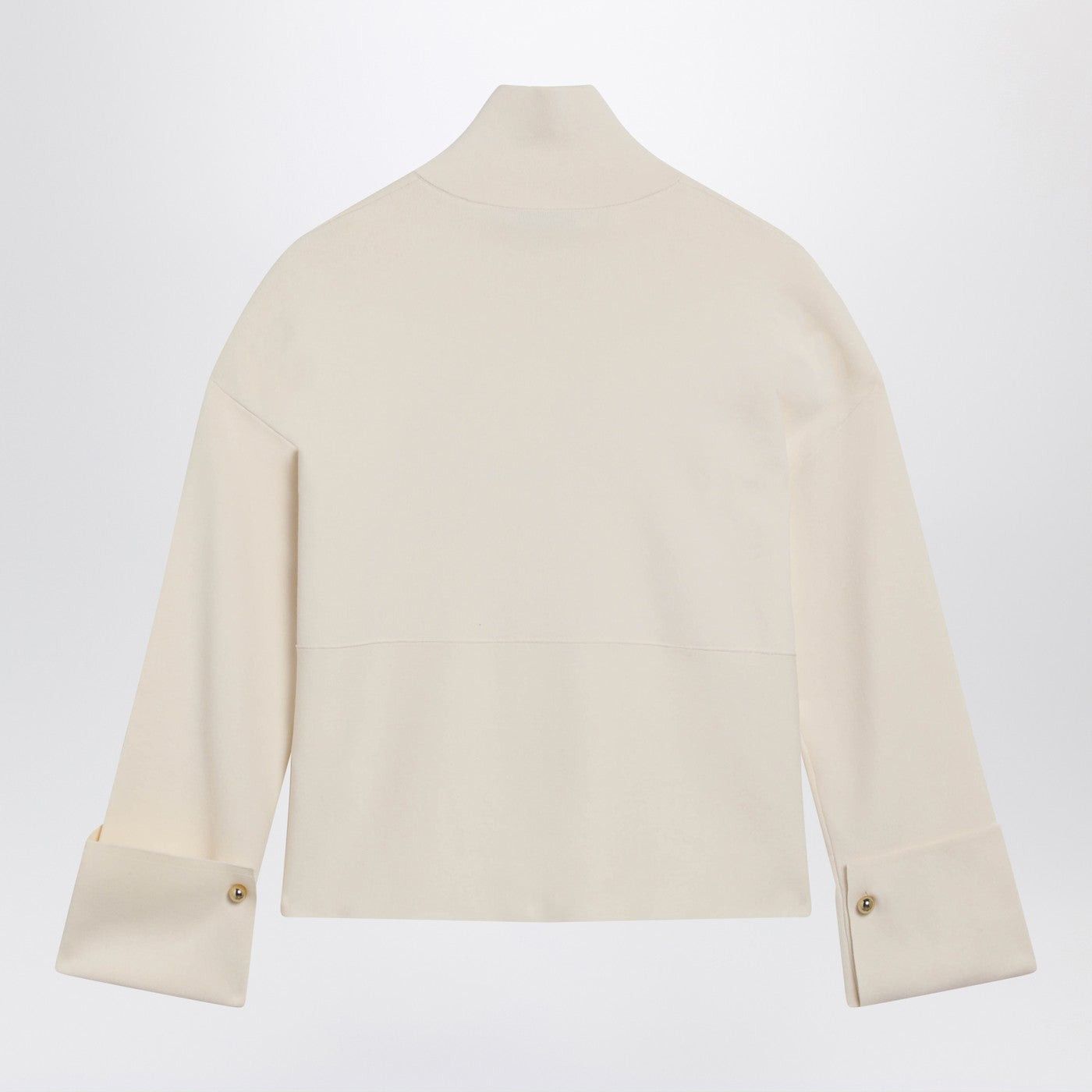 Max Mara Max Mara Ivory Viscose-Blend Zip-Up Sweatshirt Size L / US 10 / IT 46 - 2 Thumbnail