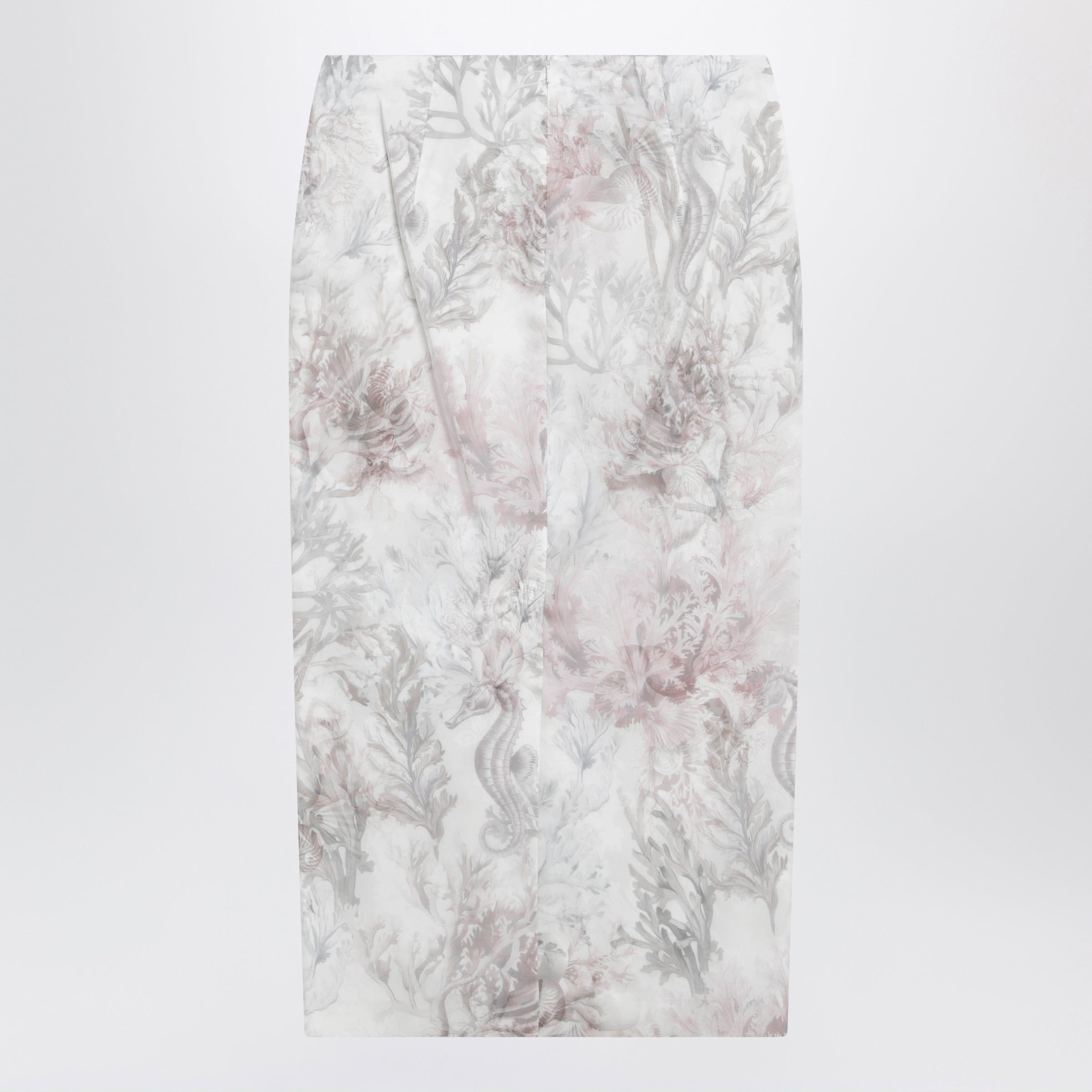 Max Mara Max Mara Pencil Skirt In Printed Gabardine And Organza Size 30" / US 8 / IT 44 - 2 Thumbnail