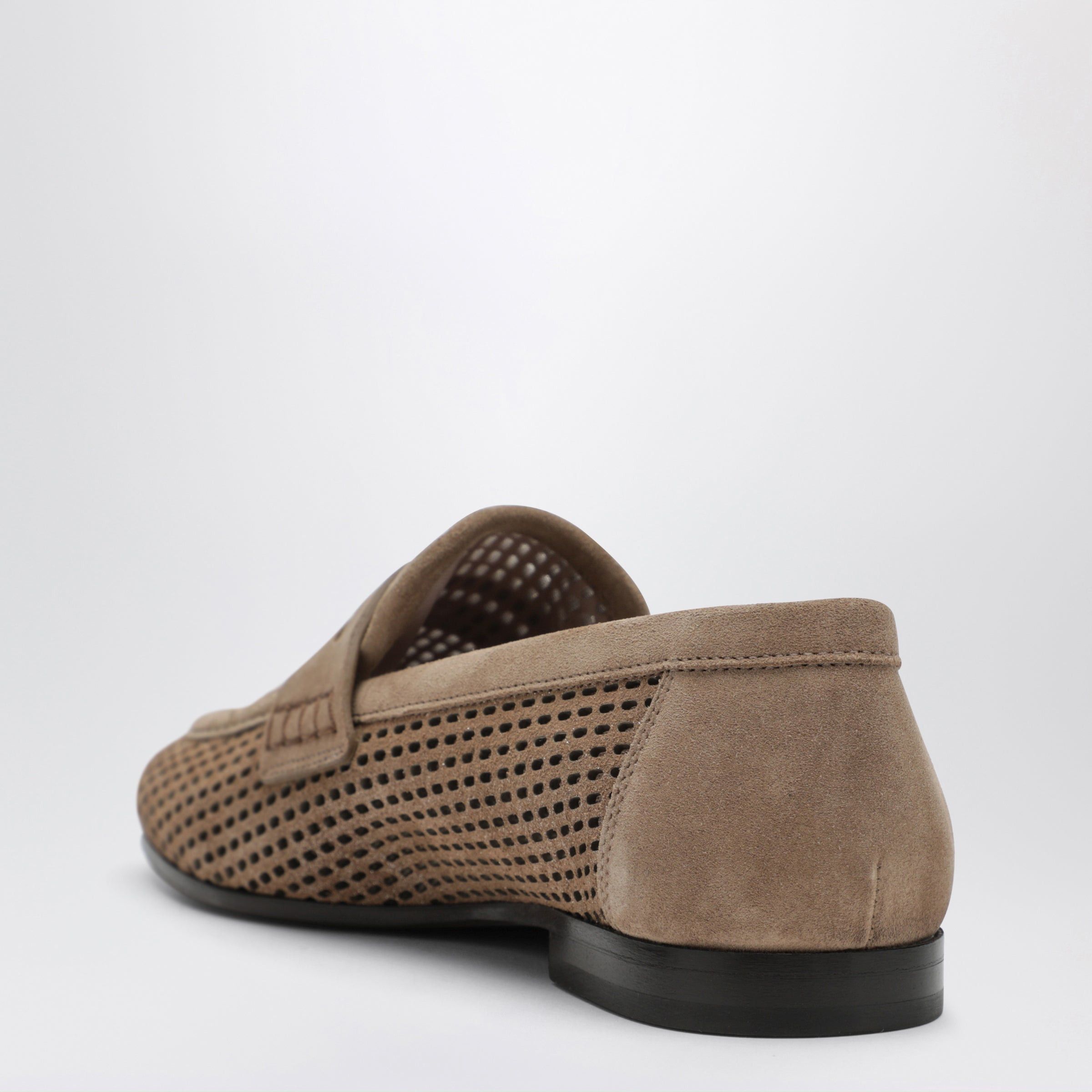 Brunello Cucinelli Brunello Cucinelli Brown Loafers In Sparkling Net Leather Size US 11 / IT 41 - 2 Thumbnail