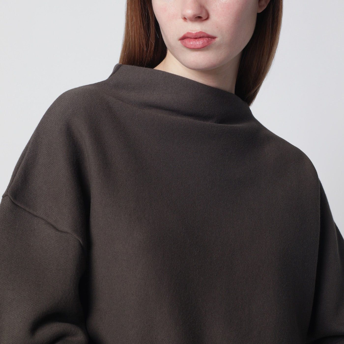 6397 6397 Mud-Coloured Draped Sweatshirt Size XS / US 0-2 / IT 36-38 - 2 Thumbnail