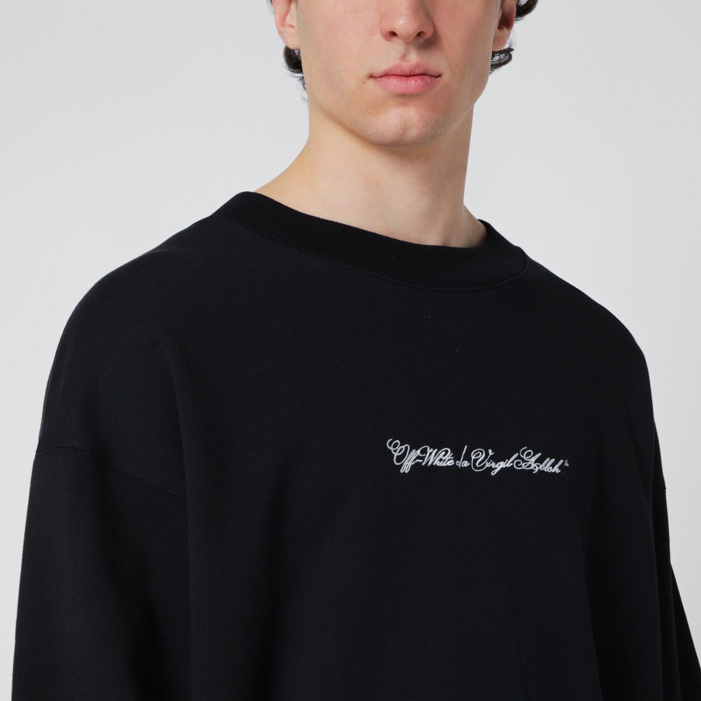 Off-White Off-White Black Script Arrow Diagonal Skate Sweatshirt Size US M / EU 48-50 / 2 - 2 Thumbnail