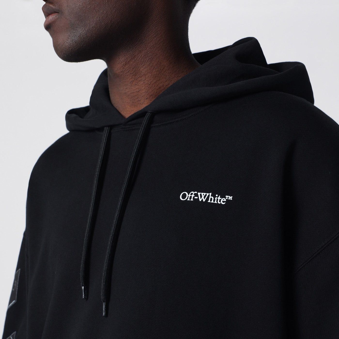 Off-White Off-White Black Hooded Sweatshirt With Logo Print Size US XL / EU 56 / 4 - 2 Thumbnail