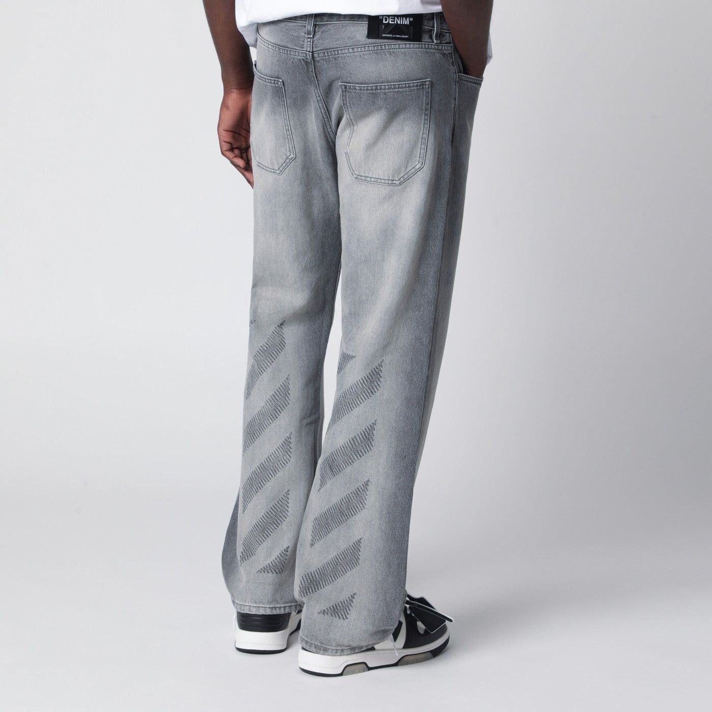 Off-White Off-White Grey Washed-Effect Jeans Size US 33 - 2 Thumbnail