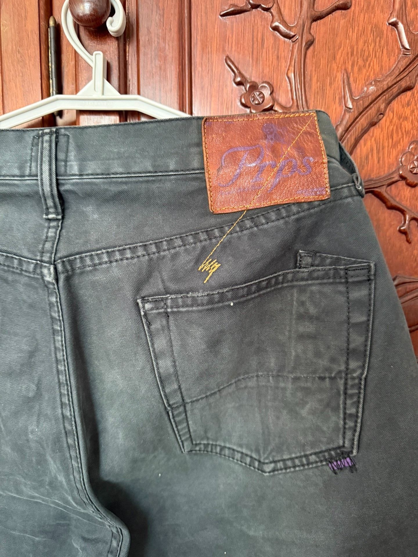 Prps PRPS Men's Black Gray Straight Jeans Size US 32 / EU 48 - 6 Thumbnail