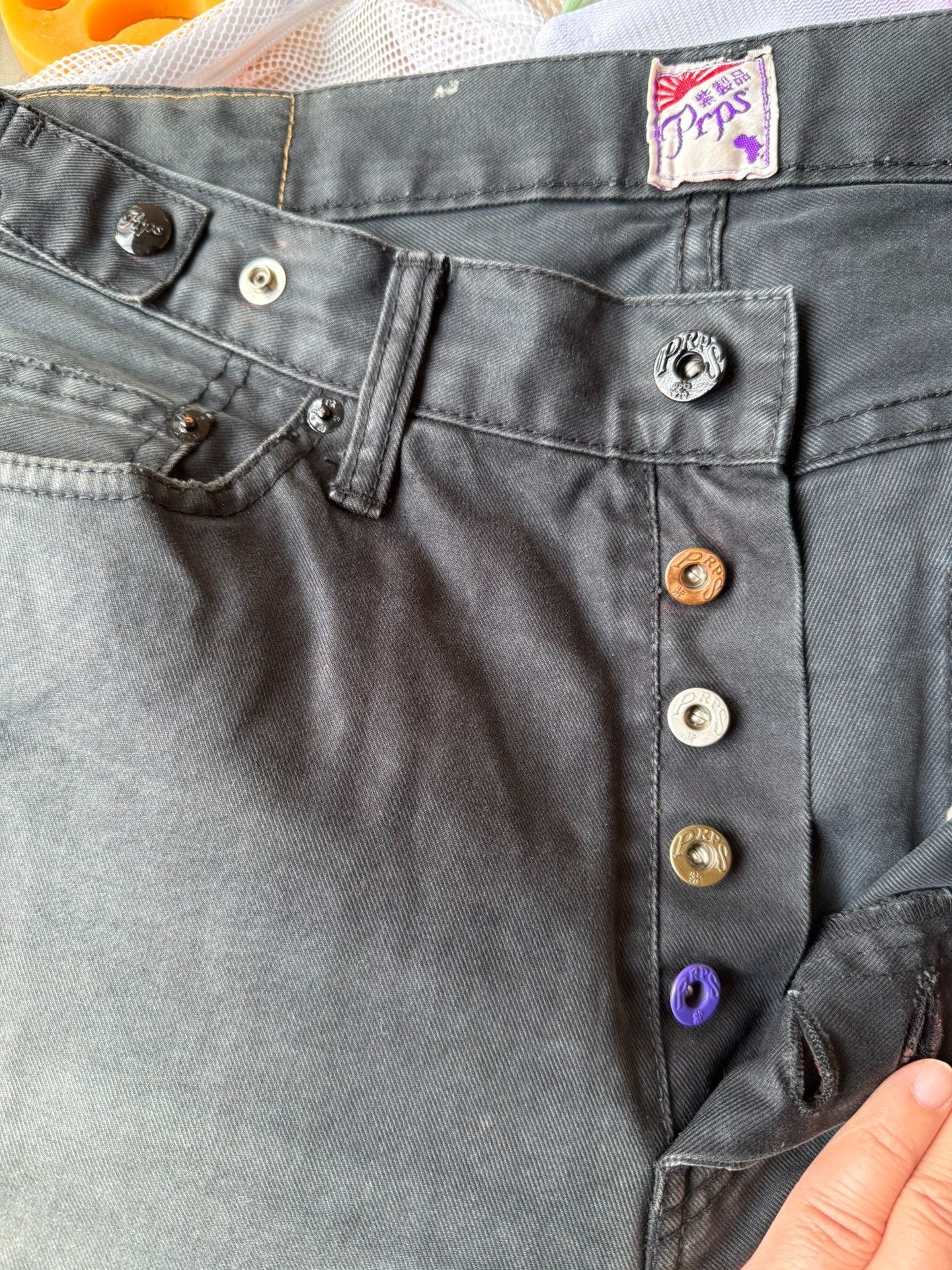 Prps PRPS Men's Black Gray Straight Jeans Size US 32 / EU 48 - 8 Thumbnail
