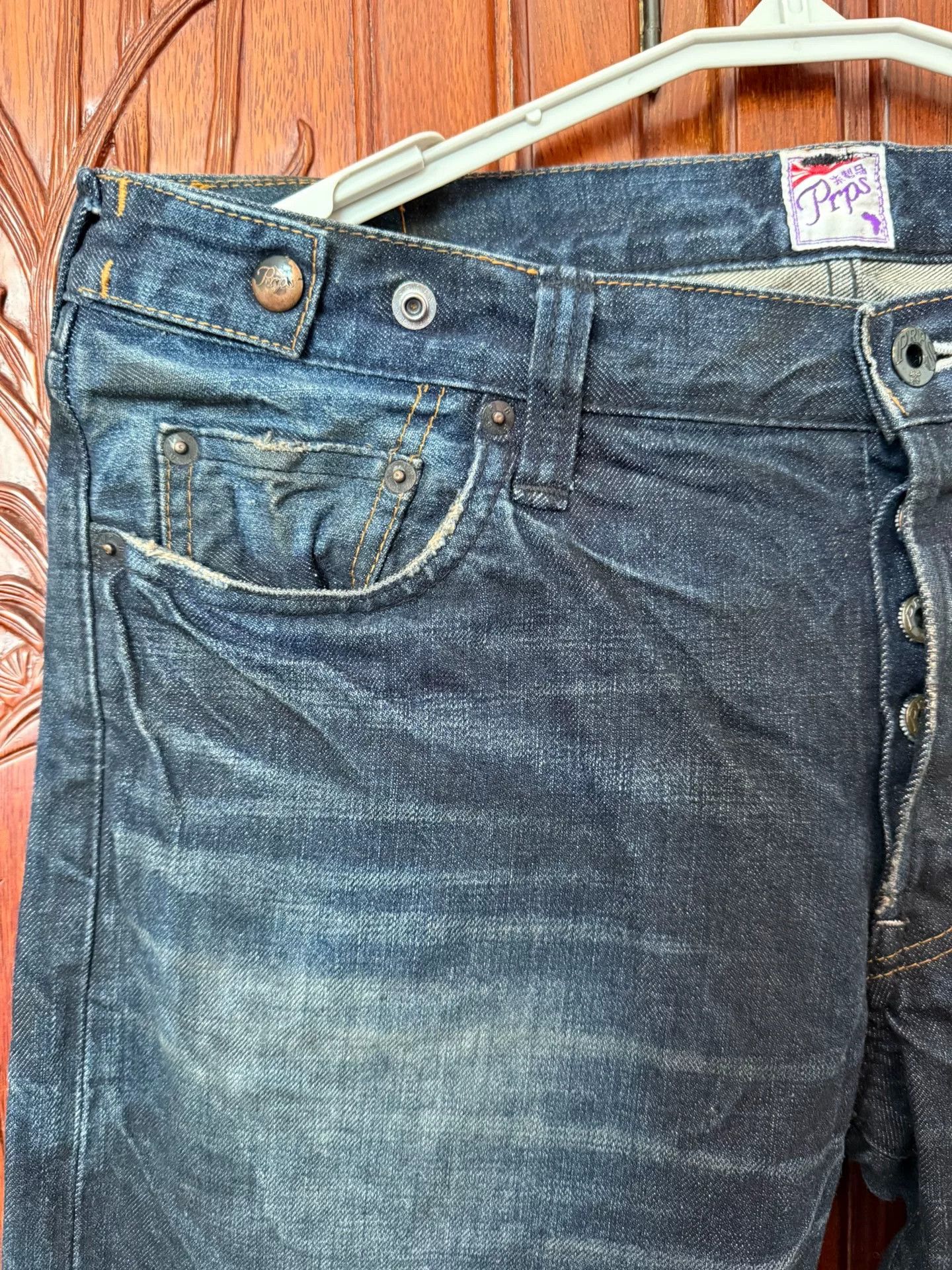 Prps PRPS W34 Men's Straight Dirty Wash Jeans Size US 34 / EU 50 - 3 Thumbnail