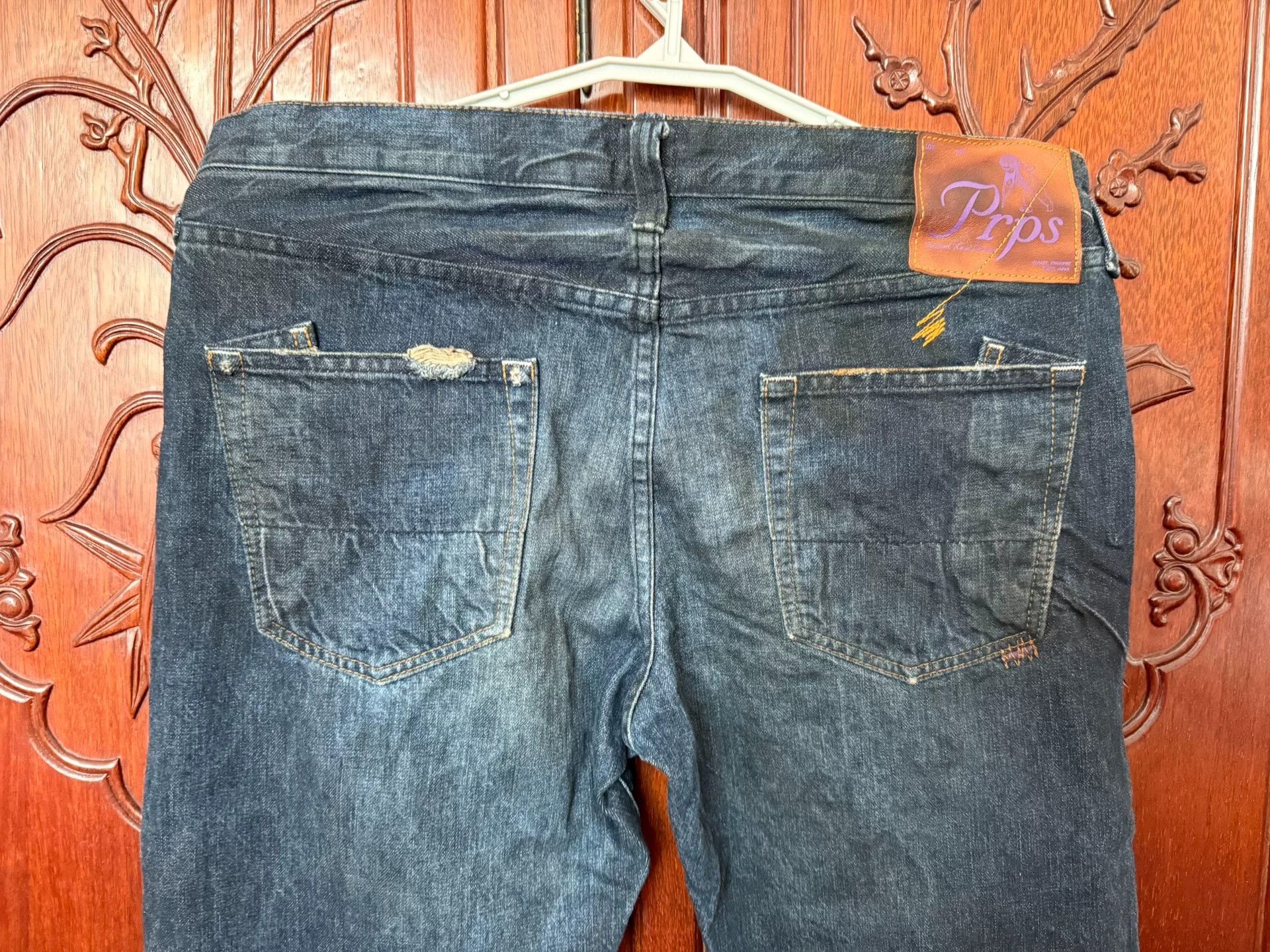 Prps PRPS W34 Men's Straight Dirty Wash Jeans Size US 34 / EU 50 - 6 Thumbnail