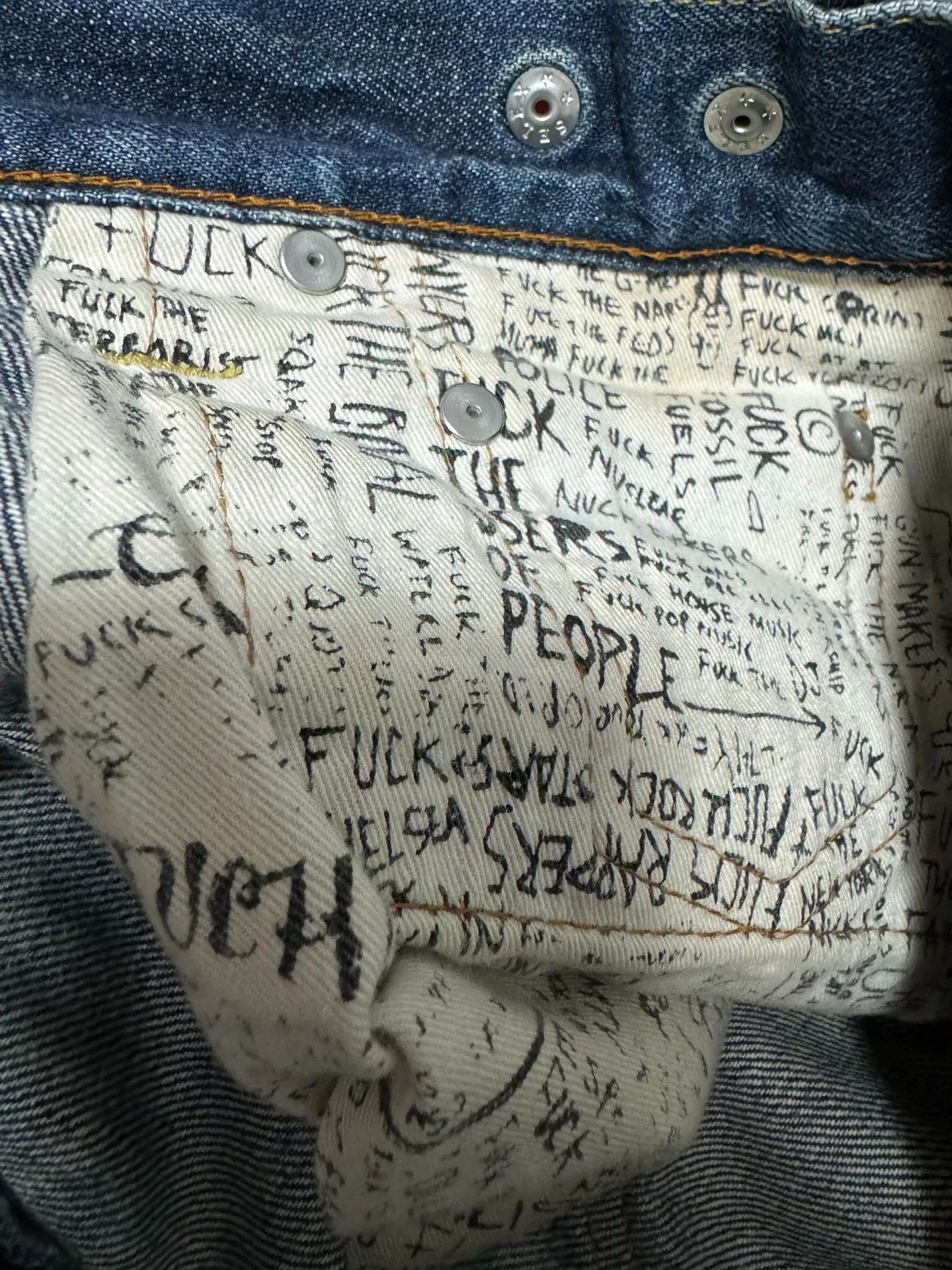 Prps Prps W34 Early Vintage Graffiti Jeans Size US 34 / EU 50 - 3 Thumbnail