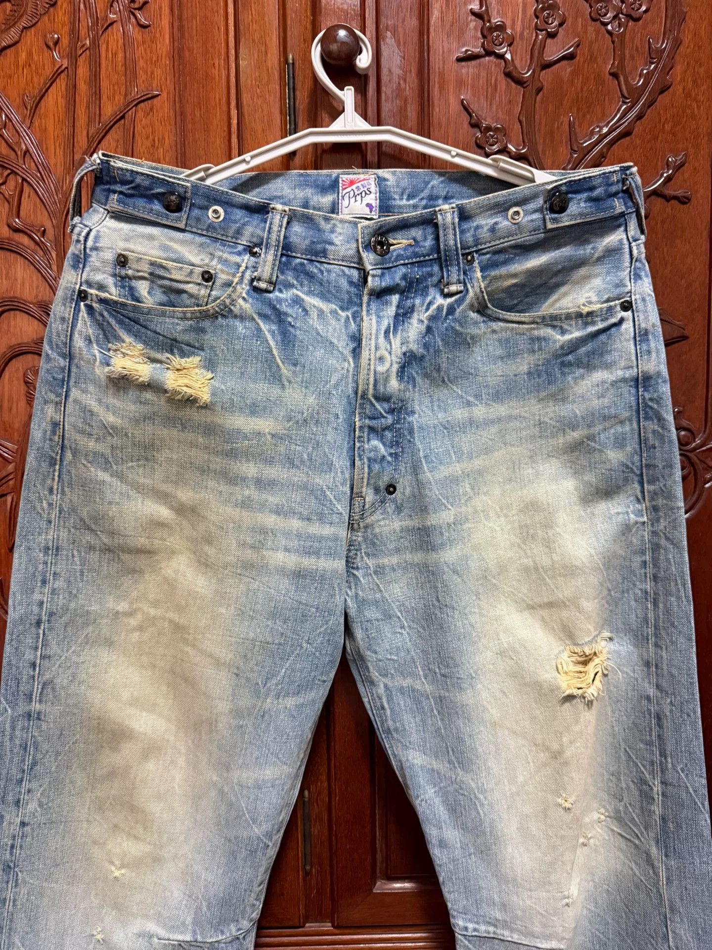 Prps PRPS Men's Straight Wide-Leg Jeans Size US 33 - 3 Thumbnail
