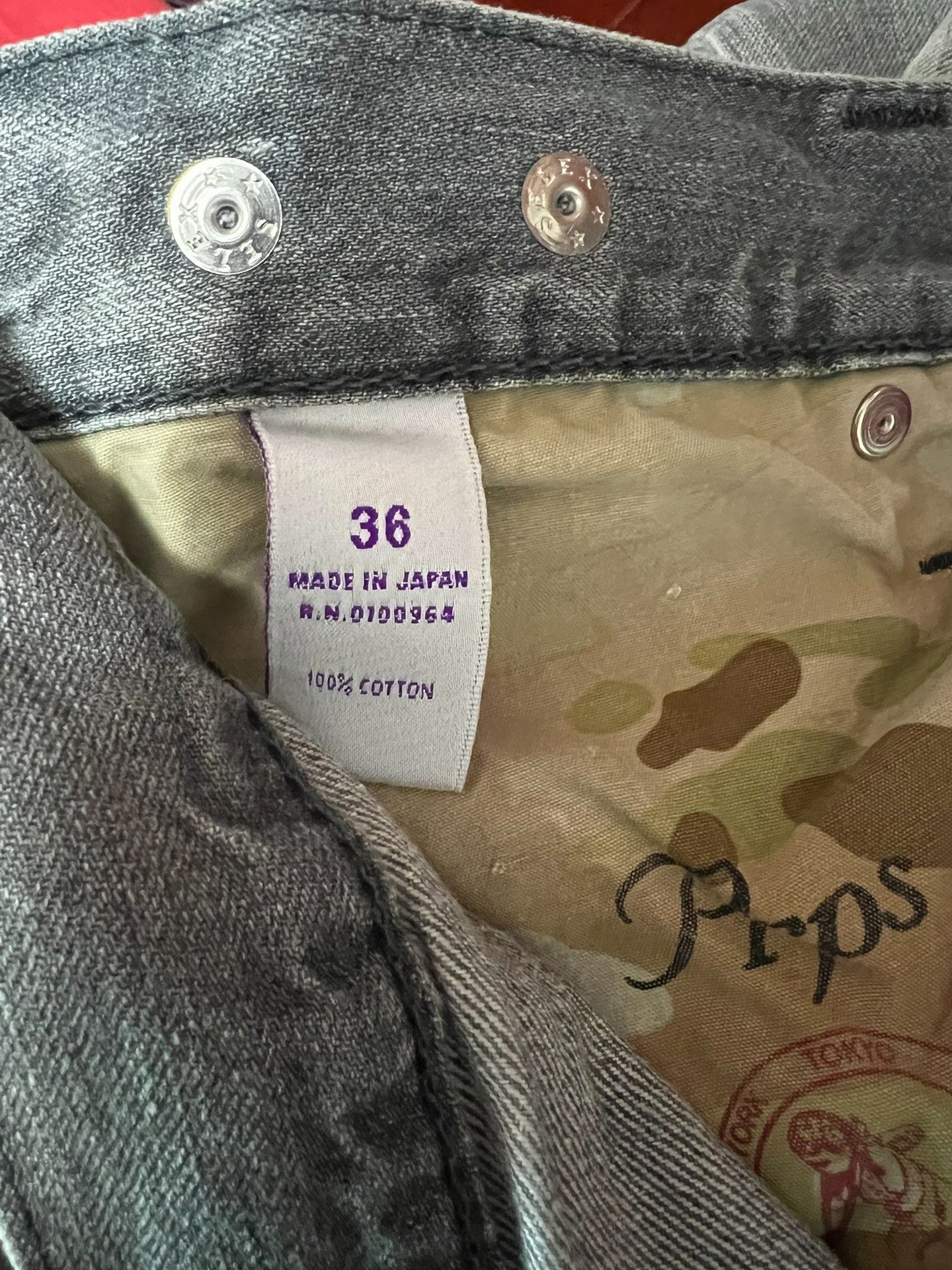 Prps PRPS Men's Vintage Gray Jeans Size US 34 / EU 50 - 3 Thumbnail