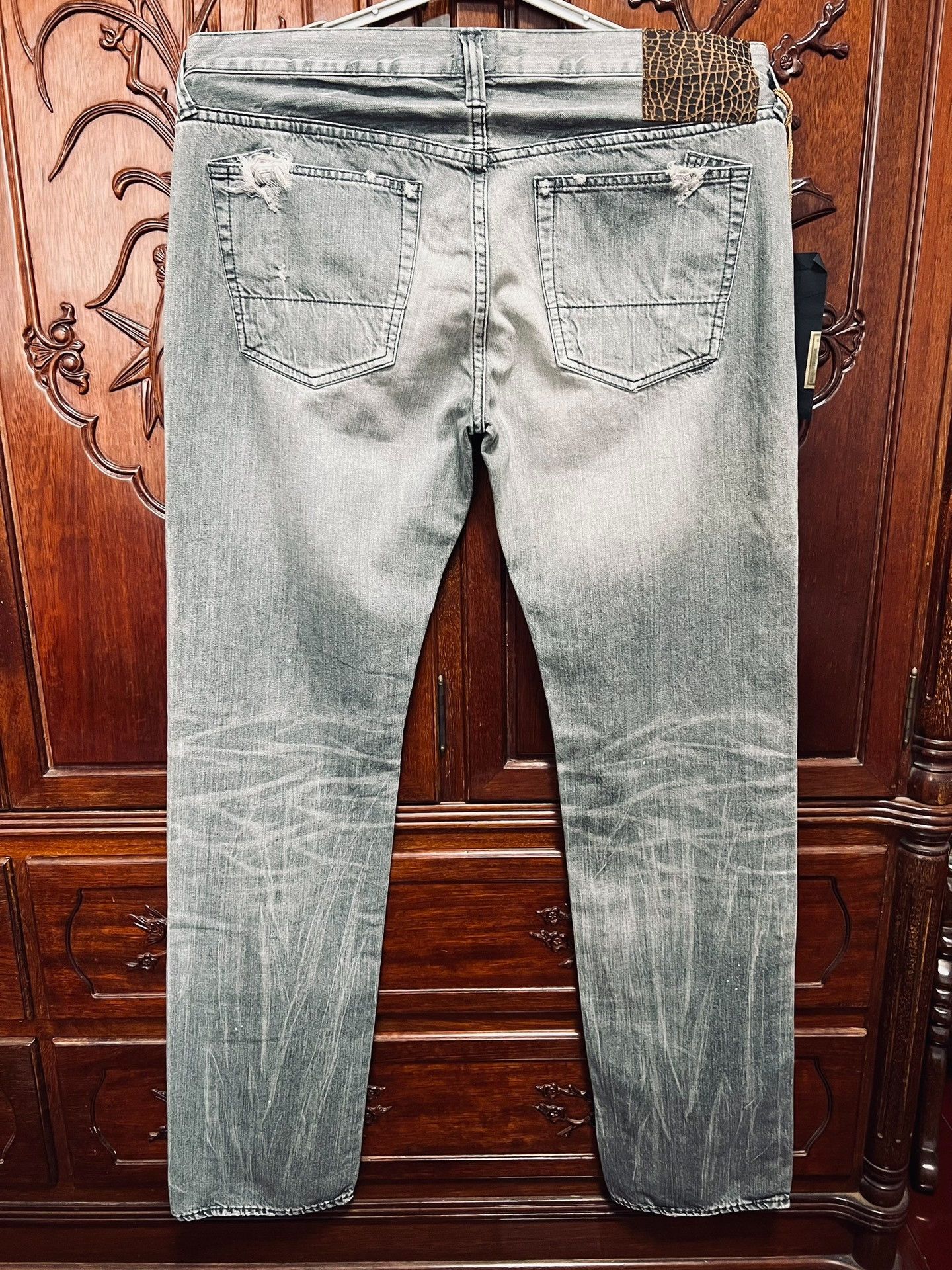 Prps PRPS Men's Vintage Gray Jeans Size US 34 / EU 50 - 2 Thumbnail