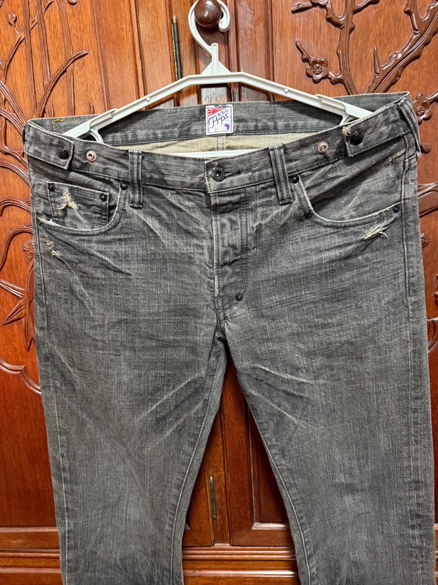Prps PRPS Men's W34 Black Straight Slim Jeans Size US 34 / EU 50 - 2 Thumbnail
