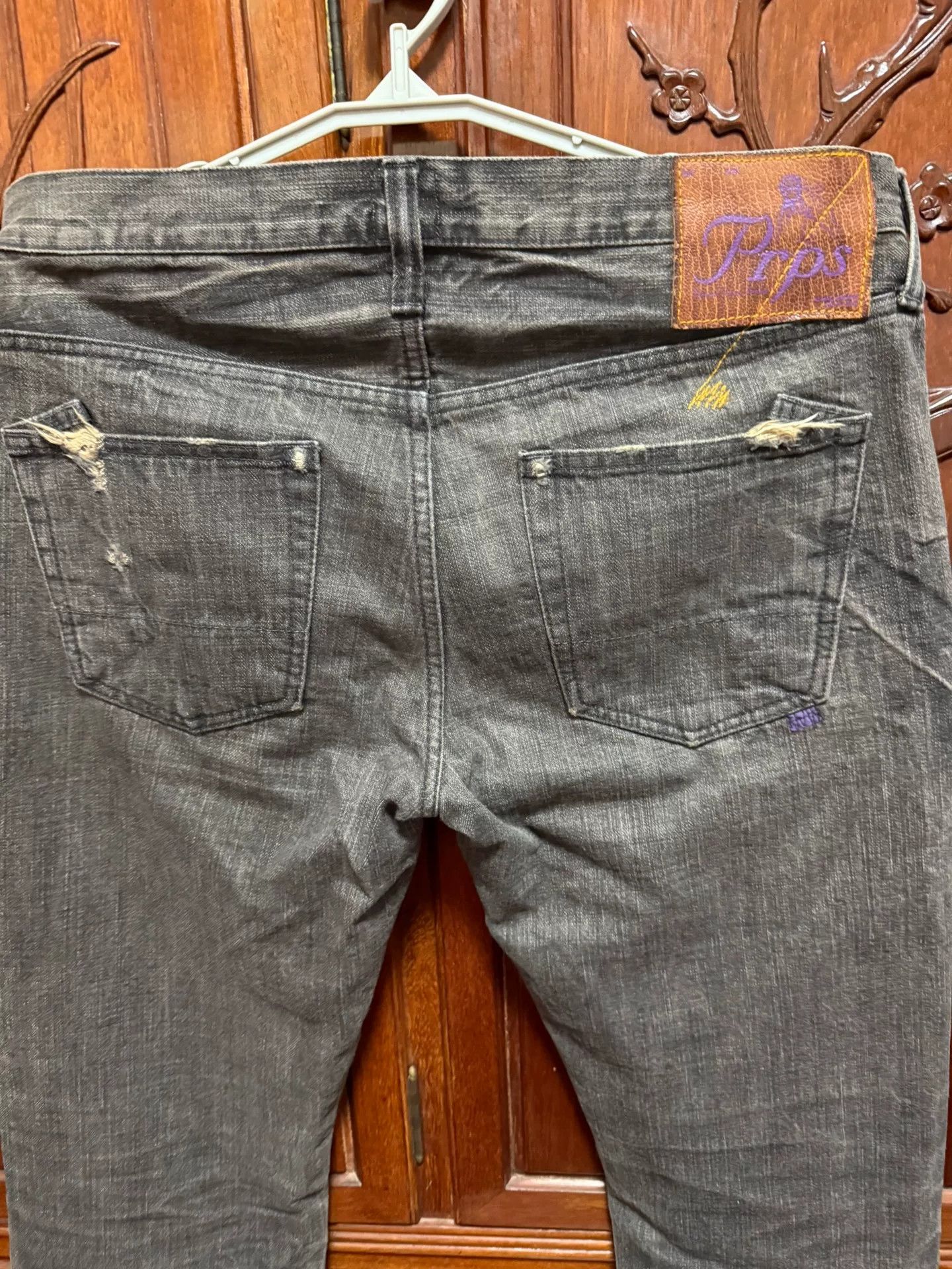 Prps PRPS Men's W34 Black Straight Slim Jeans Size US 34 / EU 50 - 3 Thumbnail