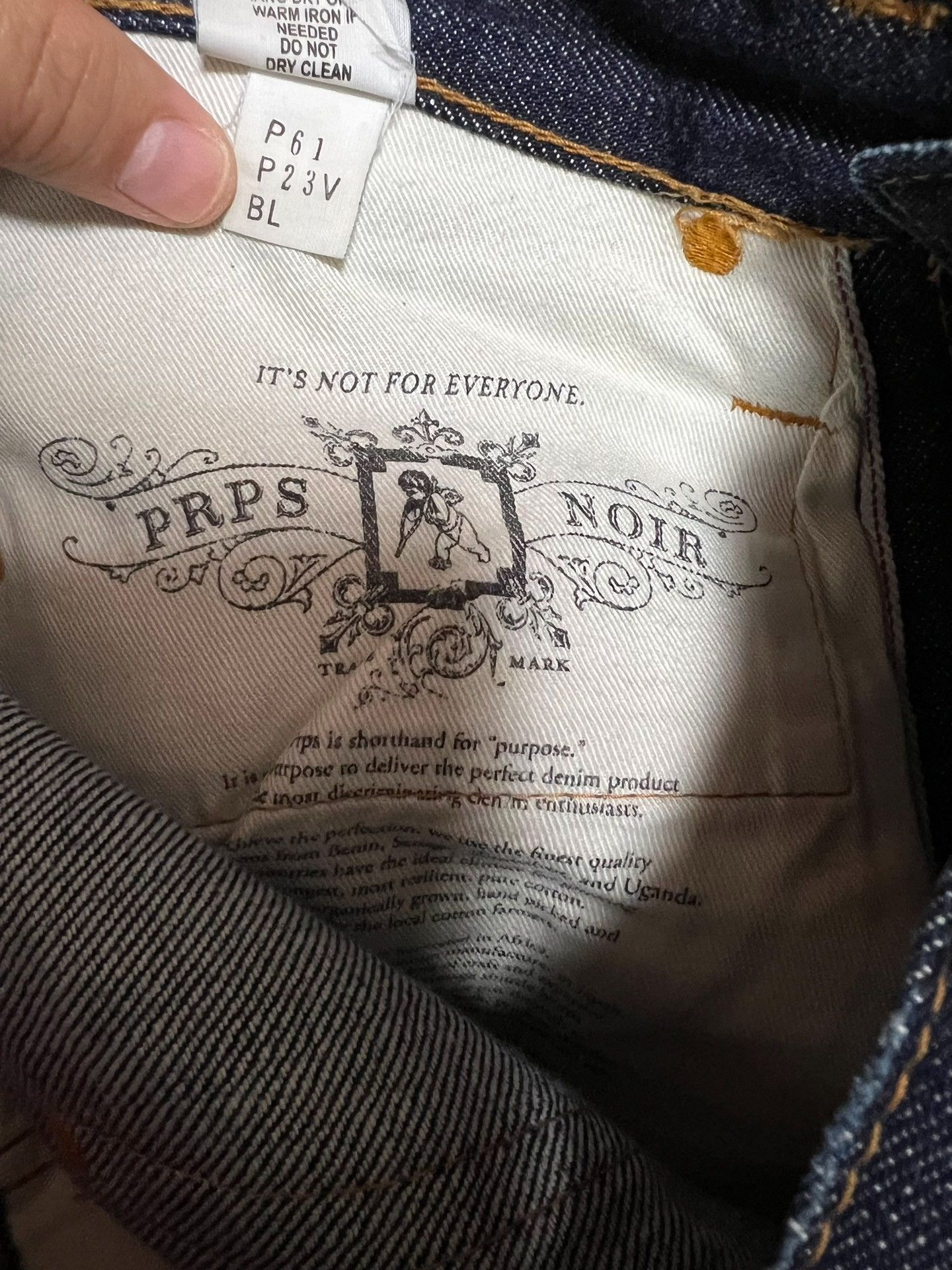 Prps PRPS Noir Limited Edition Men's Straight Jeans Size US 30 / EU 46 - 2 Thumbnail