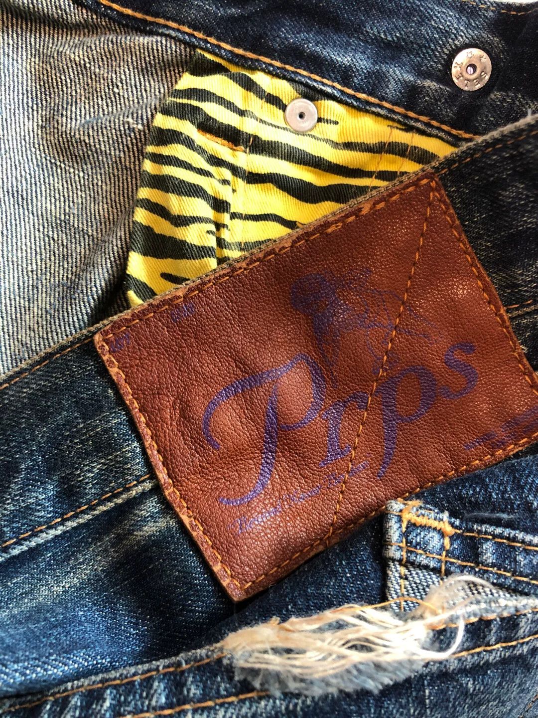 Prps Prps Tiger Stripe Denim Jeans Size US 36 / EU 52 - 2 Thumbnail