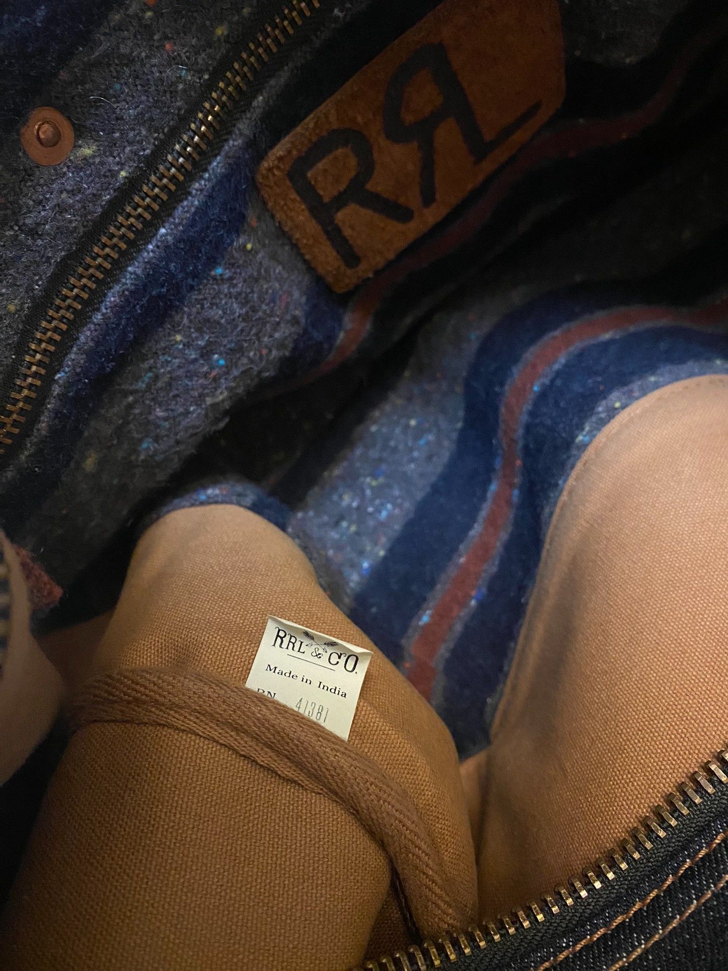 RRL Ralph Lauren RRL Winston Denim Leather Duffle Bag Size ONE SIZE - 9 Thumbnail