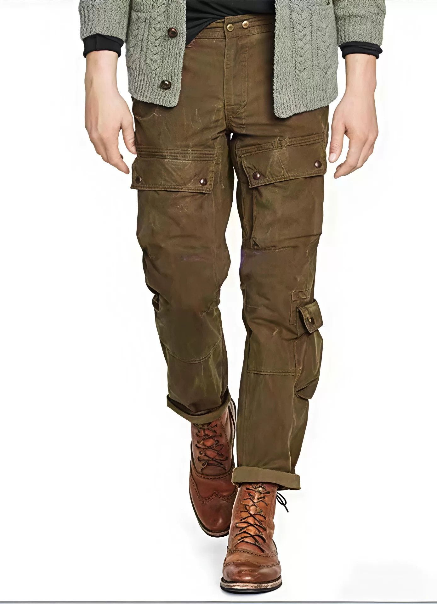 RRL Ralph Lauren RRL Limited Edition Waxed Cotton Pants Size US 30 / EU 46 - 2 Thumbnail