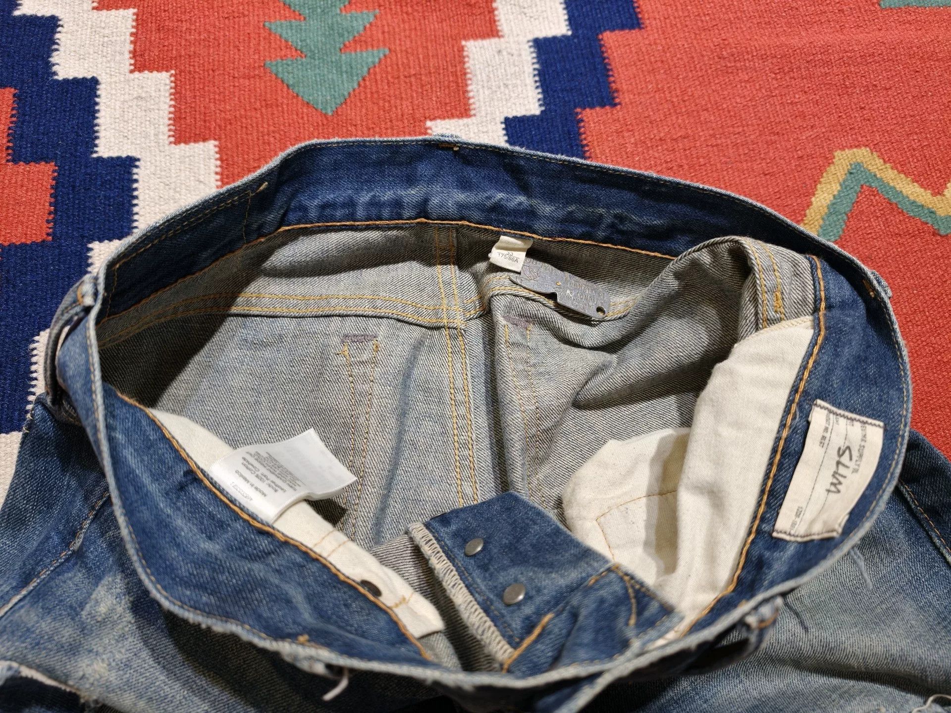 RRL Ralph Lauren RRL Ralph Lauren Patchwork Denim Jeans Size US 33 - 4 Thumbnail