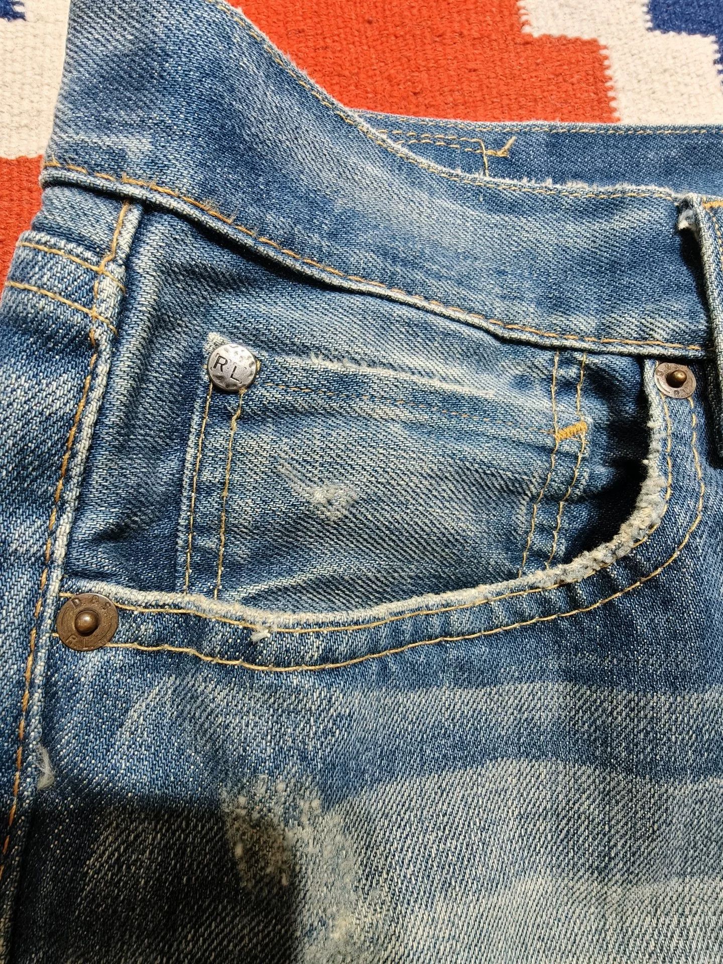 RRL Ralph Lauren RRL Ralph Lauren Patchwork Denim Jeans Size US 33 - 7 Thumbnail