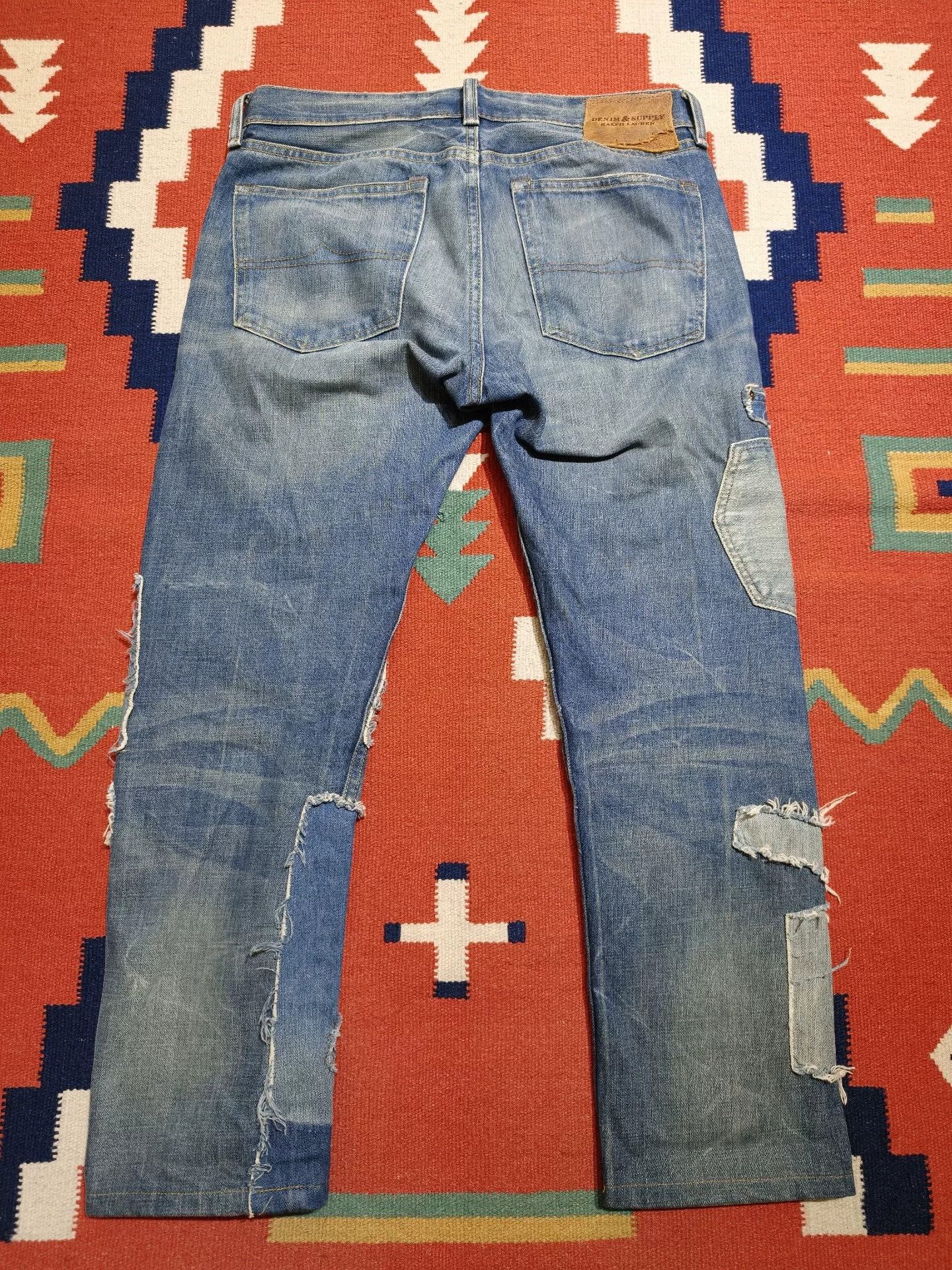 RRL Ralph Lauren RRL Ralph Lauren Patchwork Denim Jeans Size US 33 - 5 Thumbnail