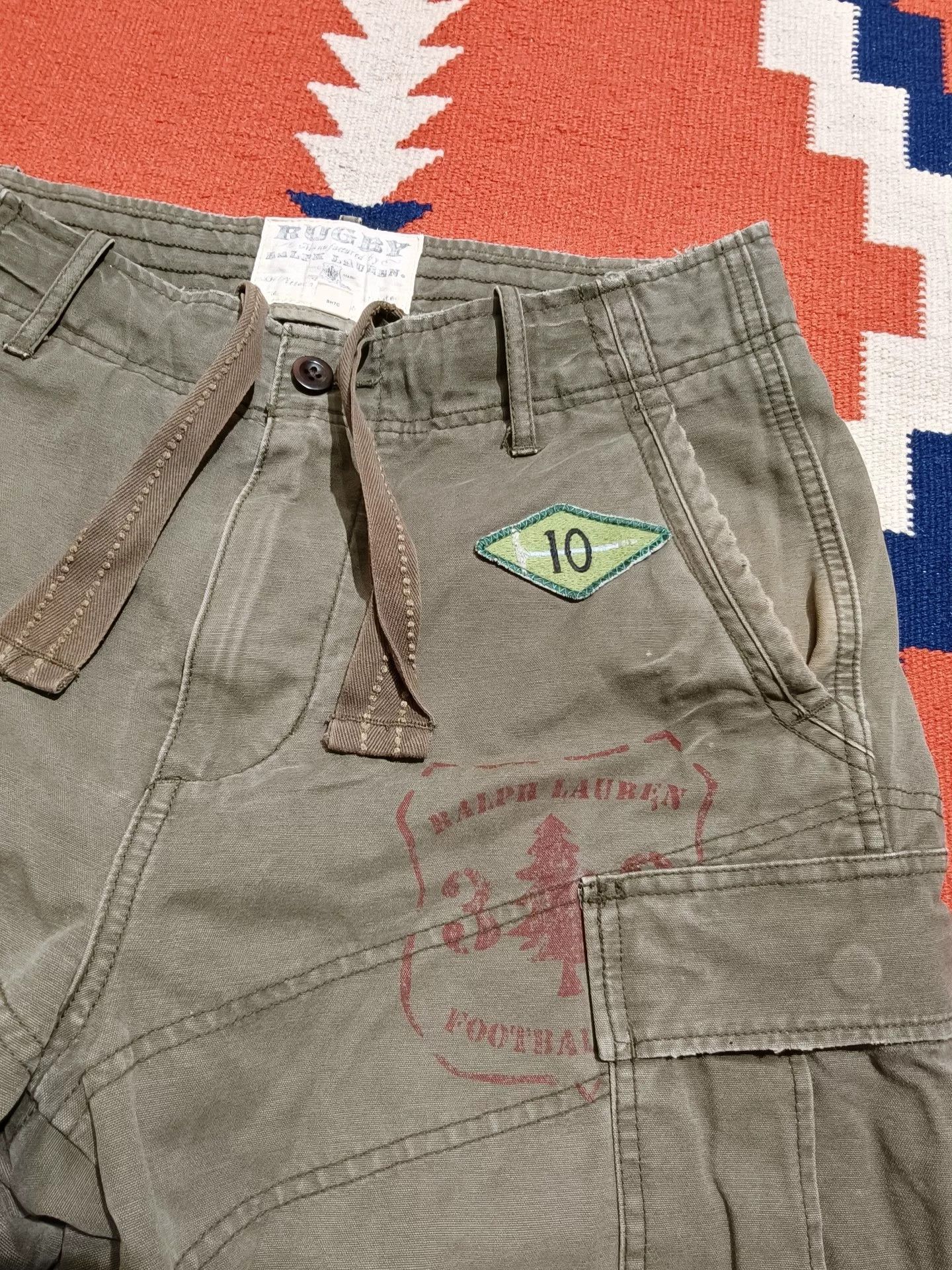 RRL Ralph Lauren Early Heavyweight RRL Distressed Cargo Shorts Size US 30 / EU 46 - 2 Thumbnail