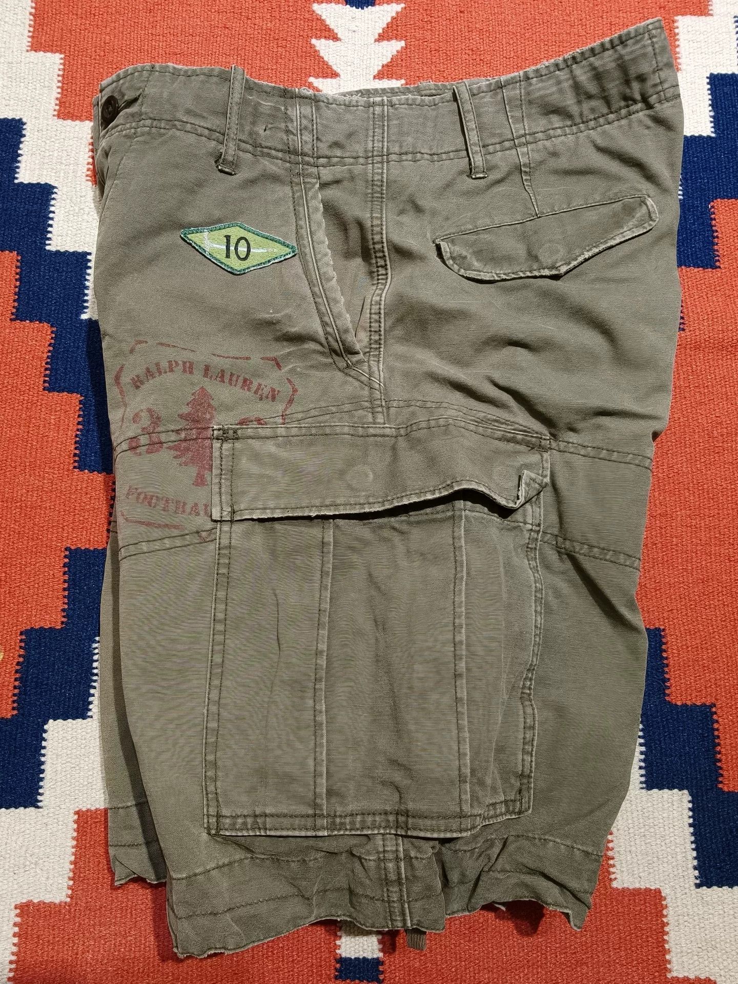 RRL Ralph Lauren Early Heavyweight RRL Distressed Cargo Shorts Size US 30 / EU 46 - 8 Thumbnail