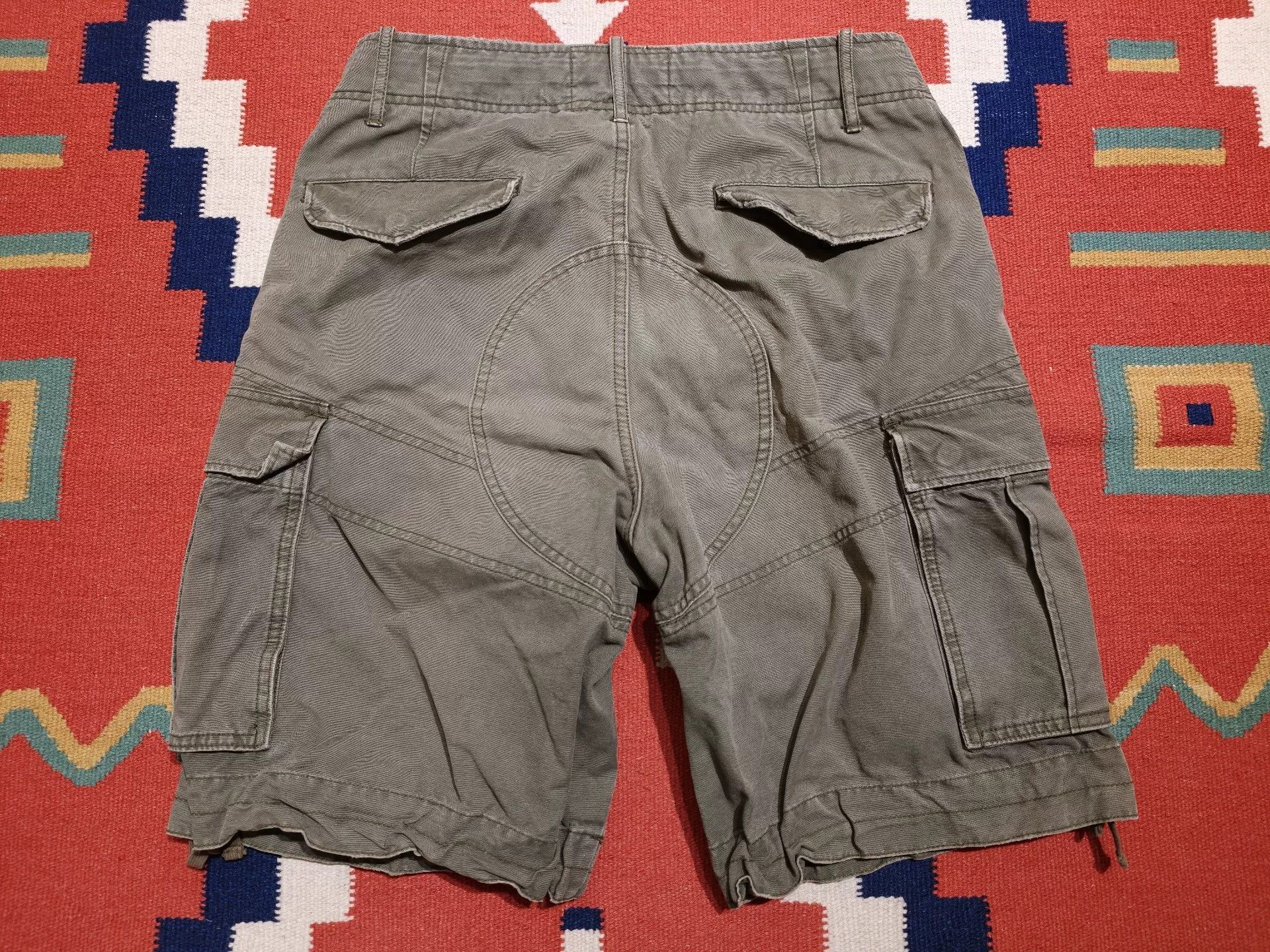 RRL Ralph Lauren Early Heavyweight RRL Distressed Cargo Shorts Size US 30 / EU 46 - 3 Thumbnail