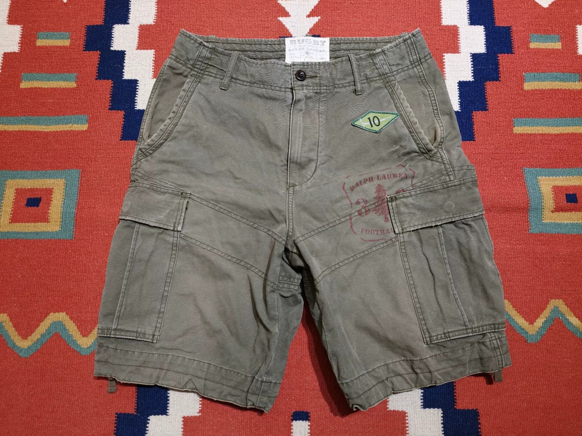 RRL Ralph Lauren Early Heavyweight RRL Distressed Cargo Shorts Size US 30 / EU 46 - 7 Thumbnail
