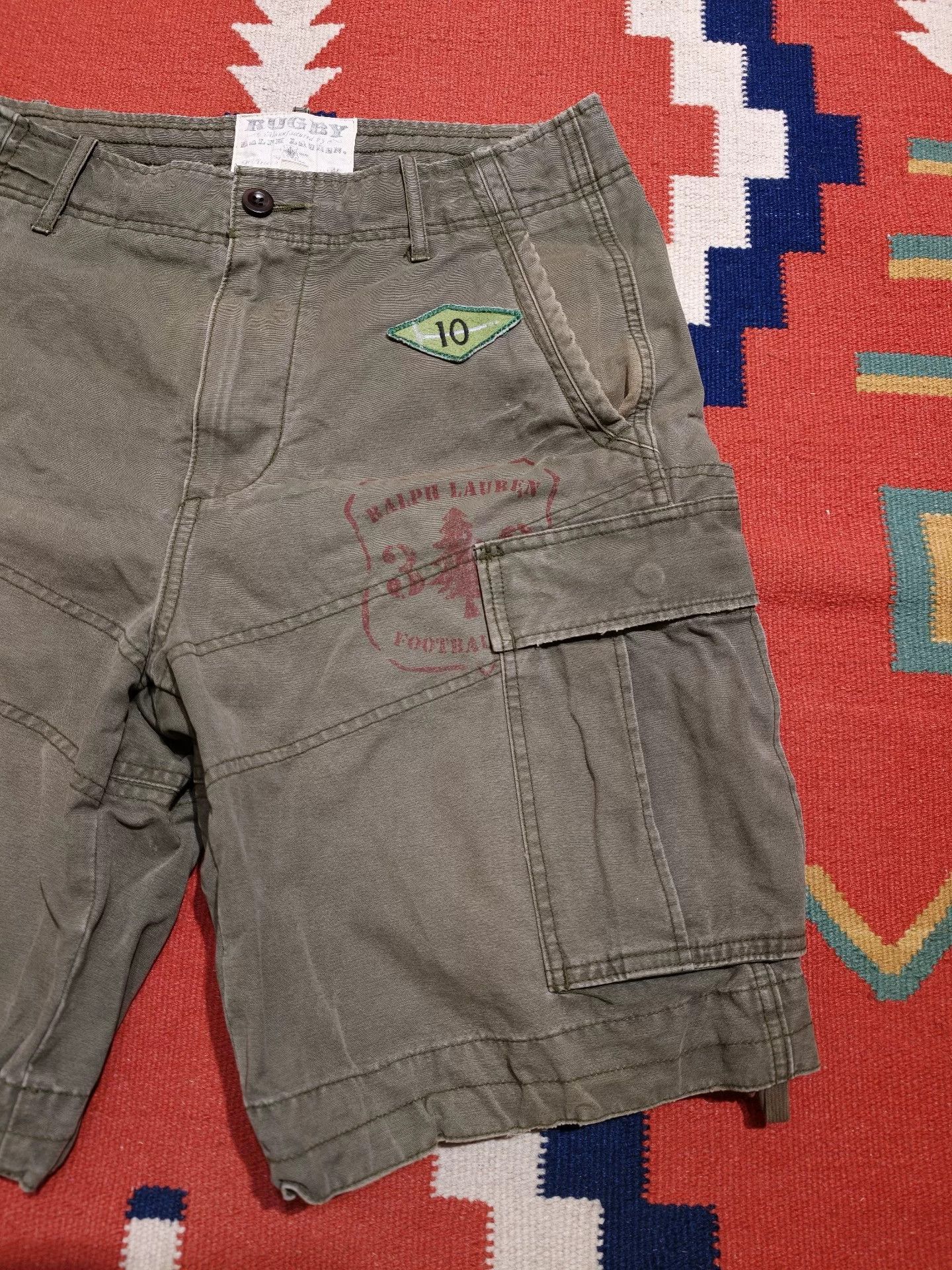 RRL Ralph Lauren Early Heavyweight RRL Distressed Cargo Shorts Size US 30 / EU 46 - 6 Thumbnail