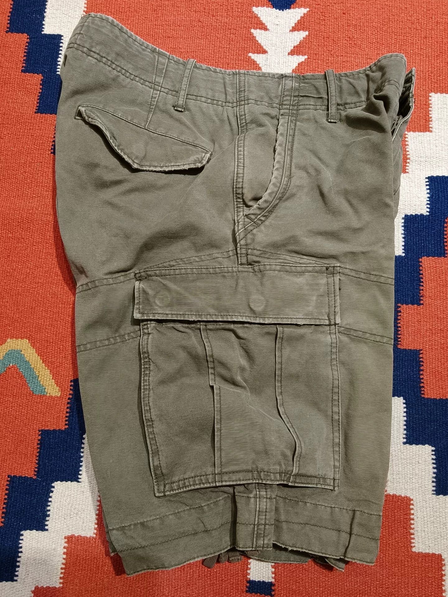 RRL Ralph Lauren Early Heavyweight RRL Distressed Cargo Shorts Size US 30 / EU 46 - 4 Thumbnail