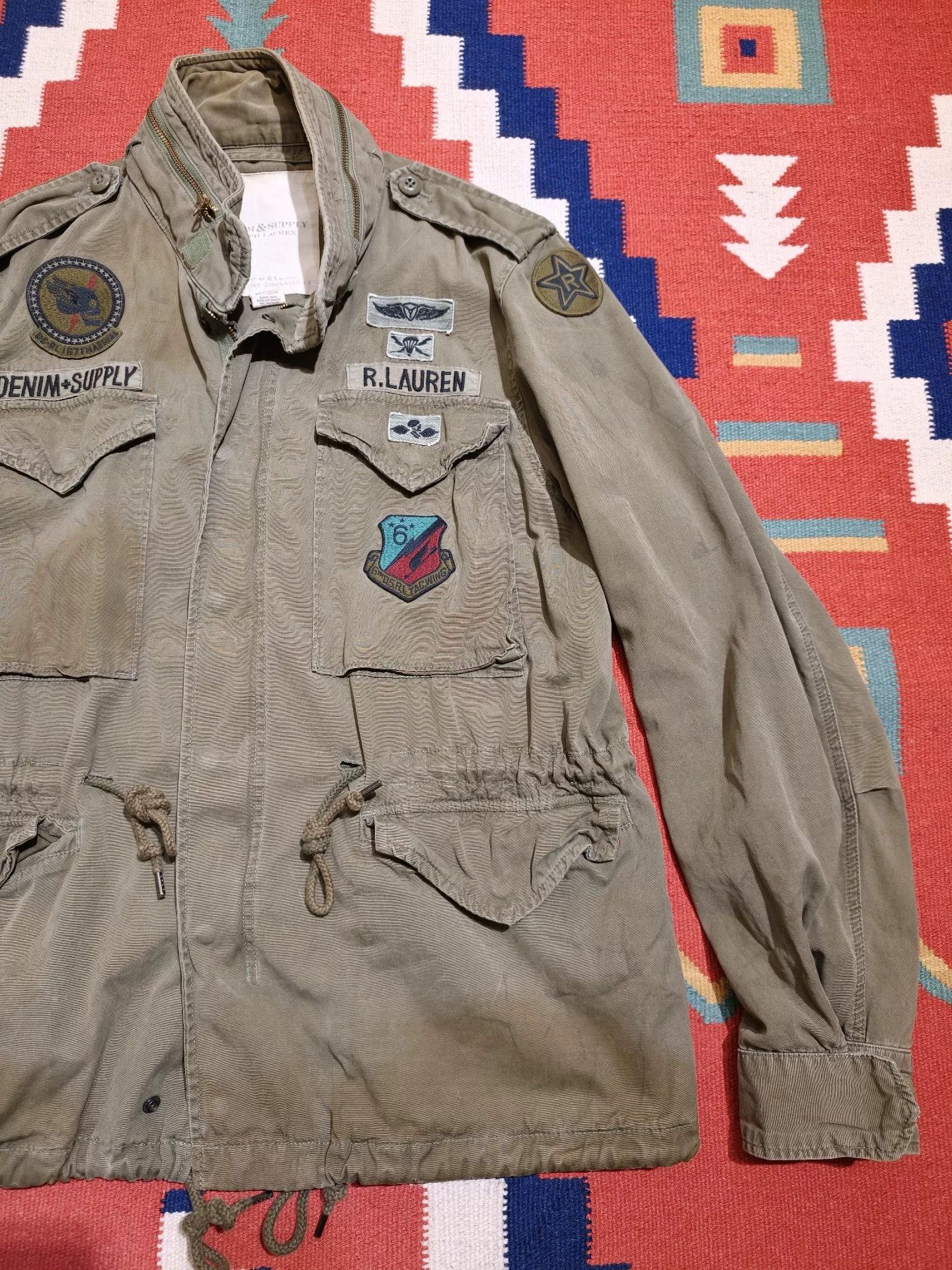 RRL Ralph Lauren Ralph Lauren Distressed M65 Jacket Size US XL / EU 56 / 4 - 2 Thumbnail