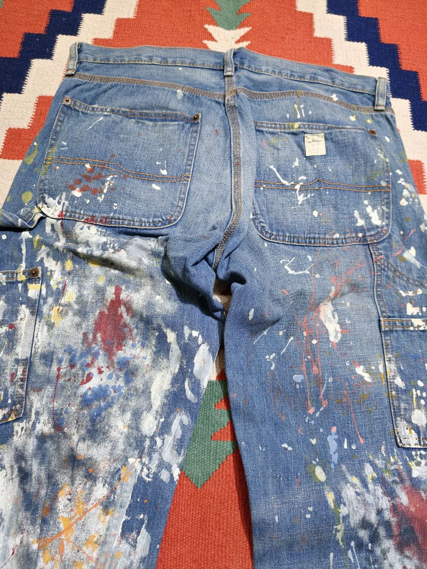 RRL Ralph Lauren RRL Double Knee Paint Splatter Jeans Size US 33 - 4 Thumbnail