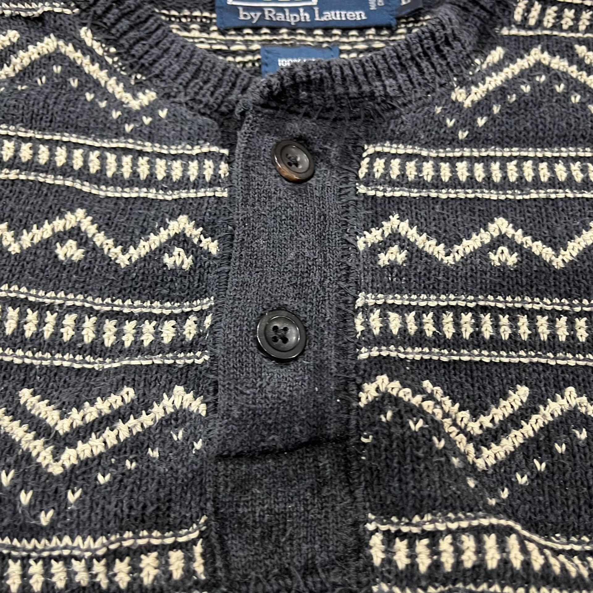 RRL Ralph Lauren Ralph Lauren Double RL Henley Sweater Size US L / EU 52-54 / 3 - 7 Thumbnail