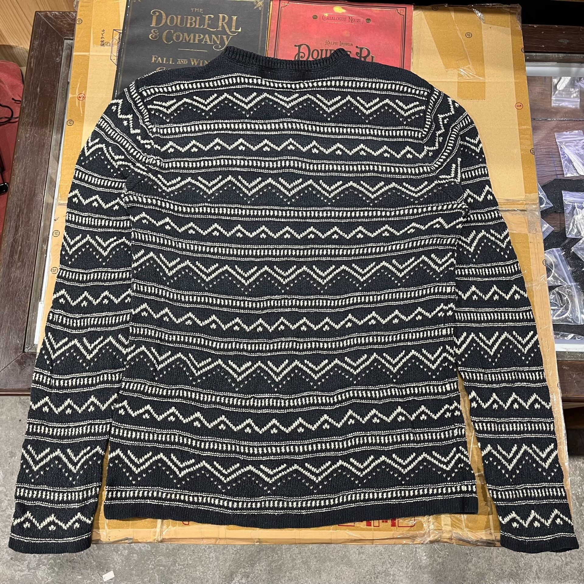 RRL Ralph Lauren Ralph Lauren Double RL Henley Sweater Size US L / EU 52-54 / 3 - 3 Thumbnail