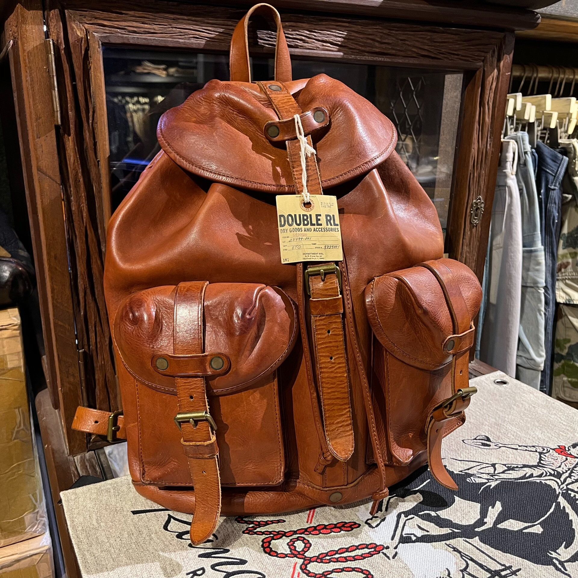 RRL Ralph Lauren RRL Double RL Leather Backpack Size ONE SIZE - 2 Thumbnail