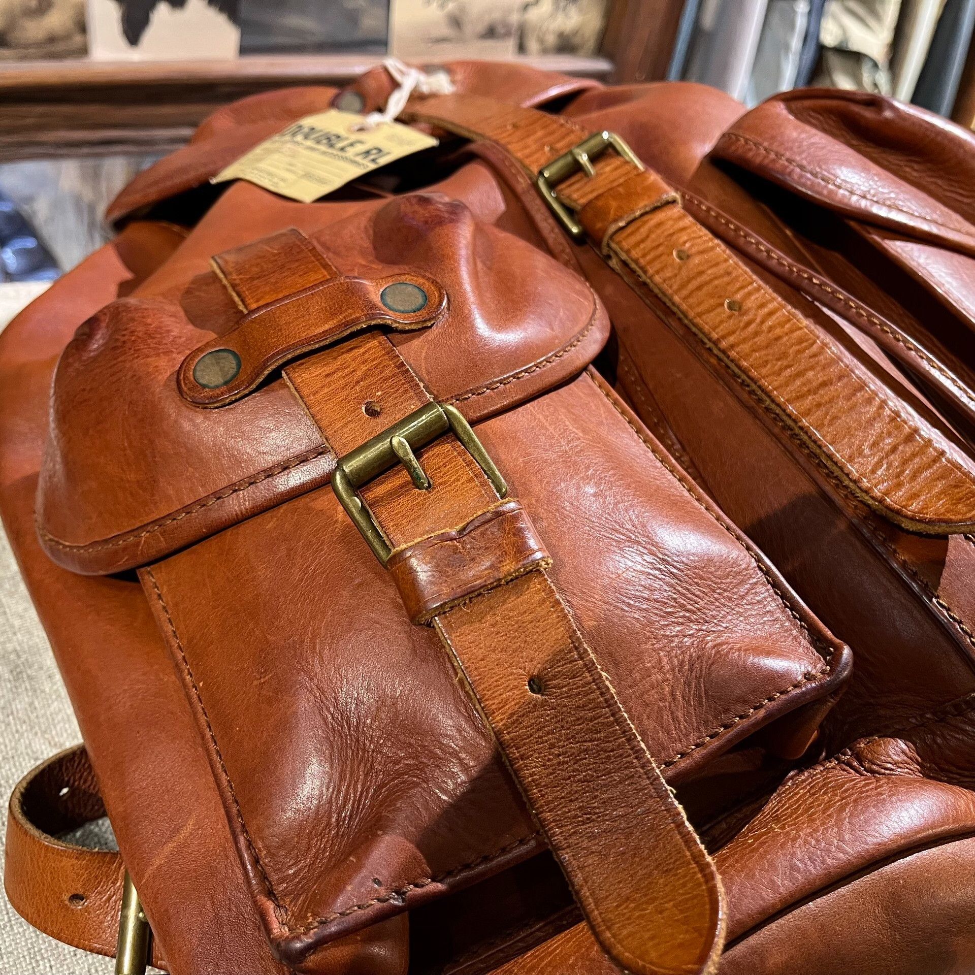 RRL Ralph Lauren RRL Double RL Leather Backpack Size ONE SIZE - 9 Thumbnail