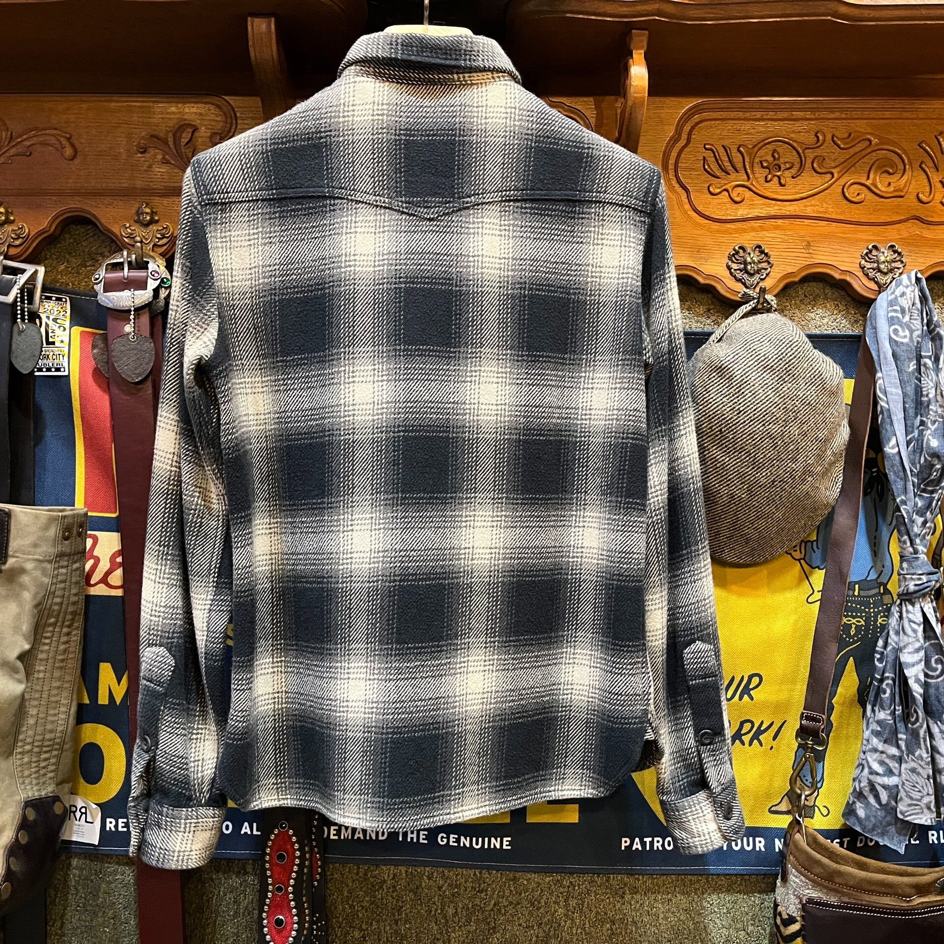 RRL Ralph Lauren RRL Double RL Wool Plaid Shirt Size US S / EU 44-46 / 1 - 2 Thumbnail