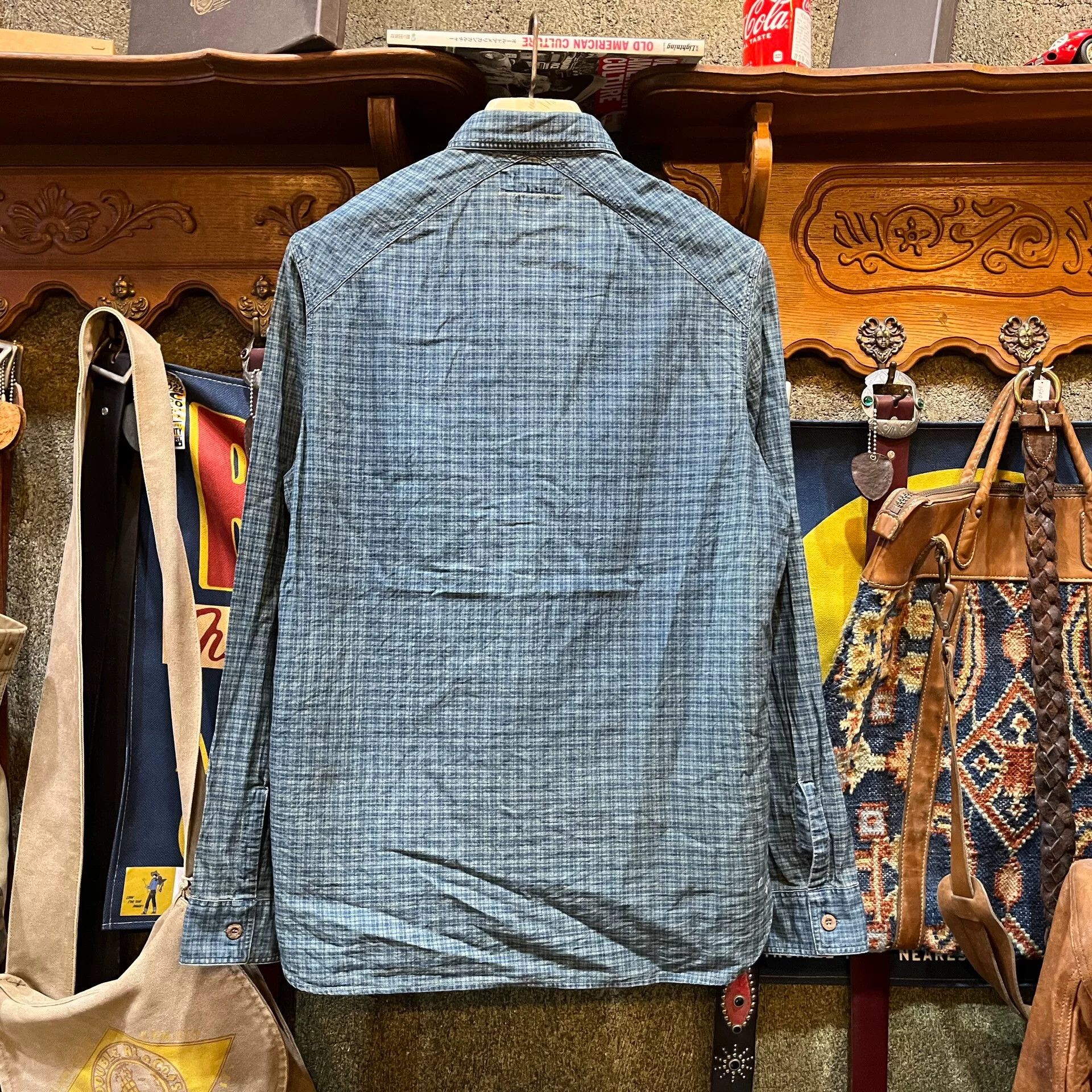 RRL Ralph Lauren RRL Indigo Check Shirt Size US M / EU 48-50 / 2 - 2 Thumbnail