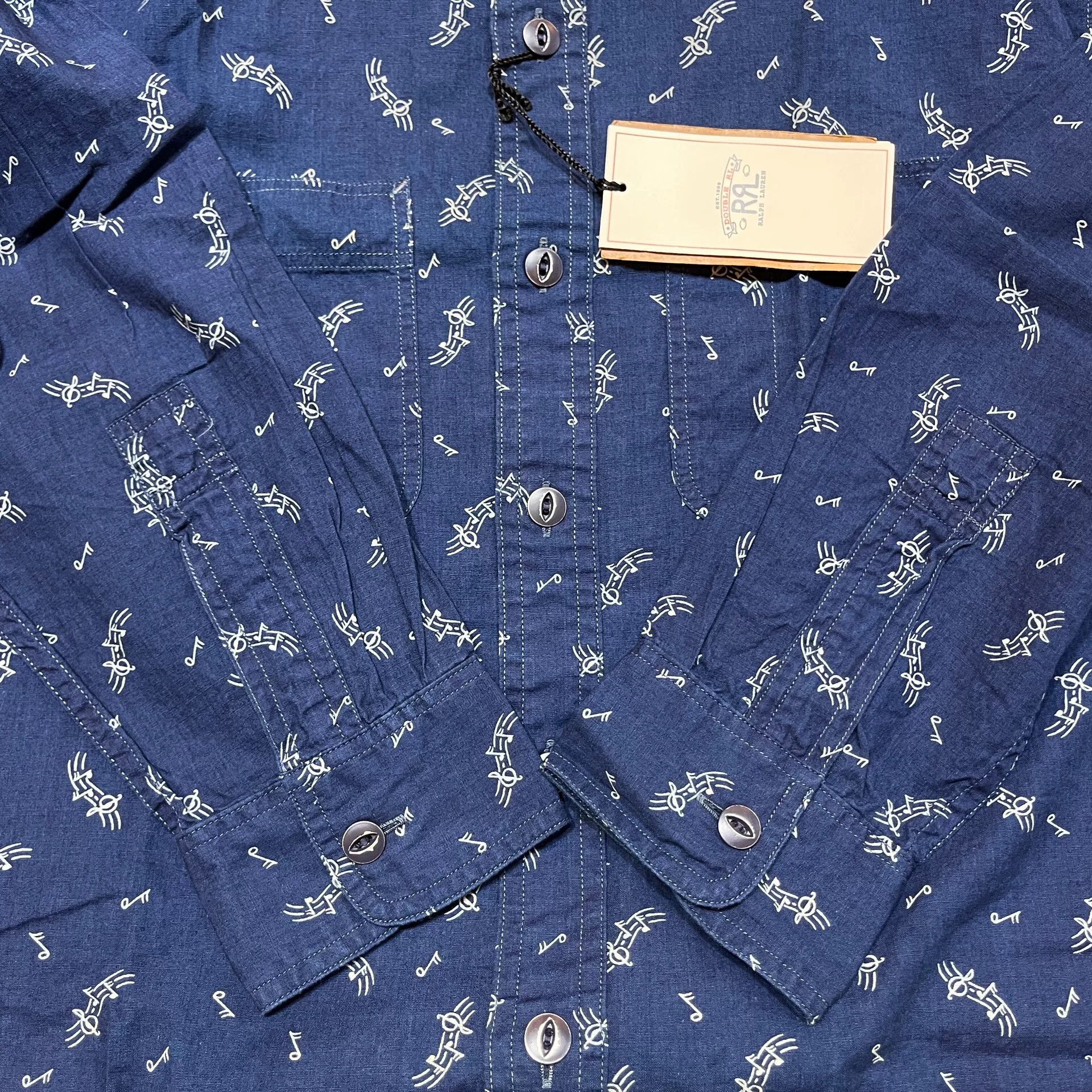 RRL Ralph Lauren RRL Indigo Print Shirt Size US M / EU 48-50 / 2 - 7 Thumbnail