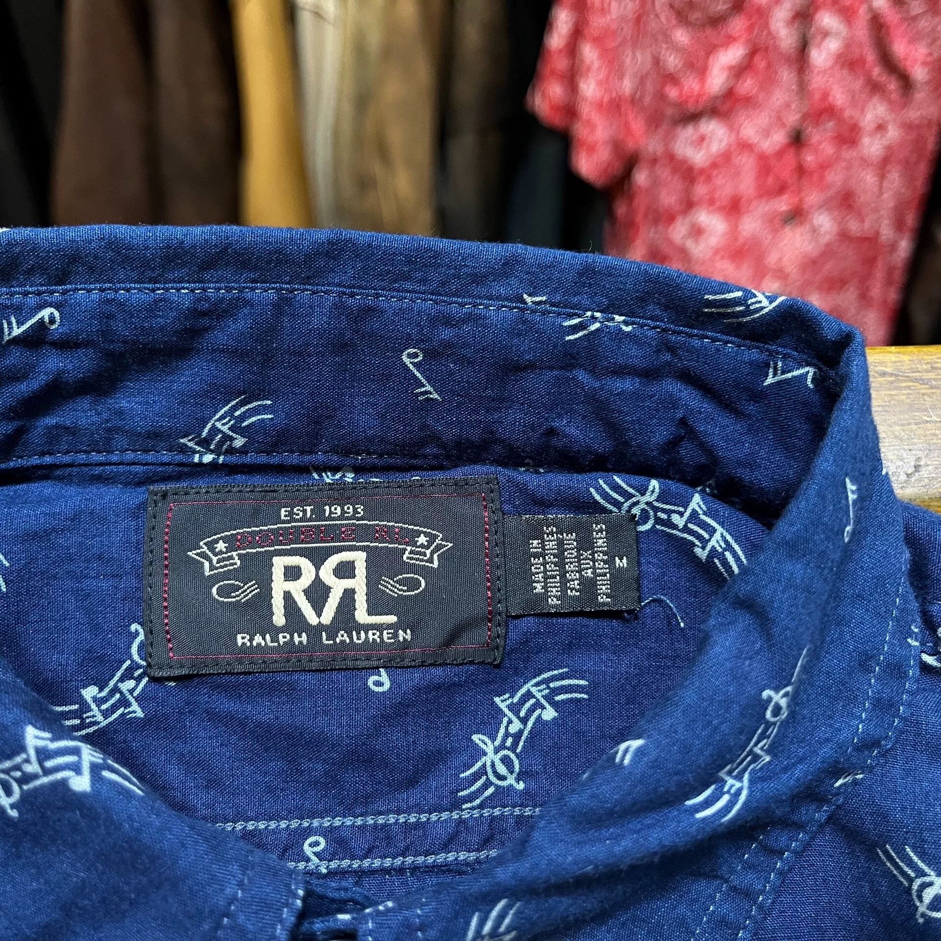 RRL Ralph Lauren RRL Indigo Print Shirt Size US M / EU 48-50 / 2 - 4 Thumbnail