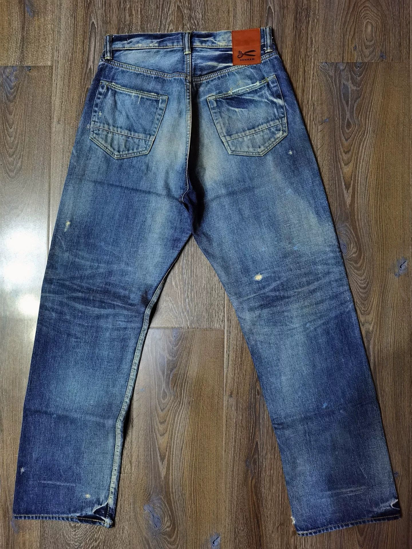 DENHAM DENHAM Men's Straight Vintage Distressed Jeans Size US 30 / EU 46 - 7 Thumbnail