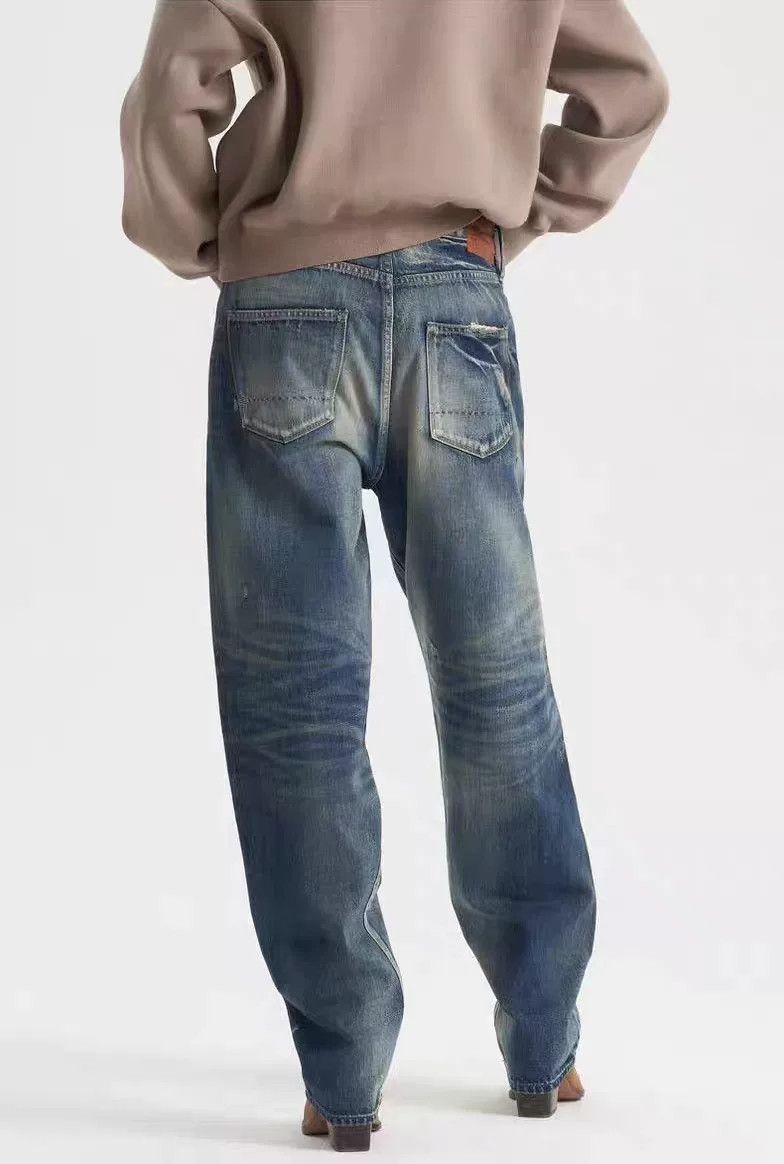 DENHAM DENHAM Men's Straight Vintage Distressed Jeans Size US 30 / EU 46 - 6 Thumbnail